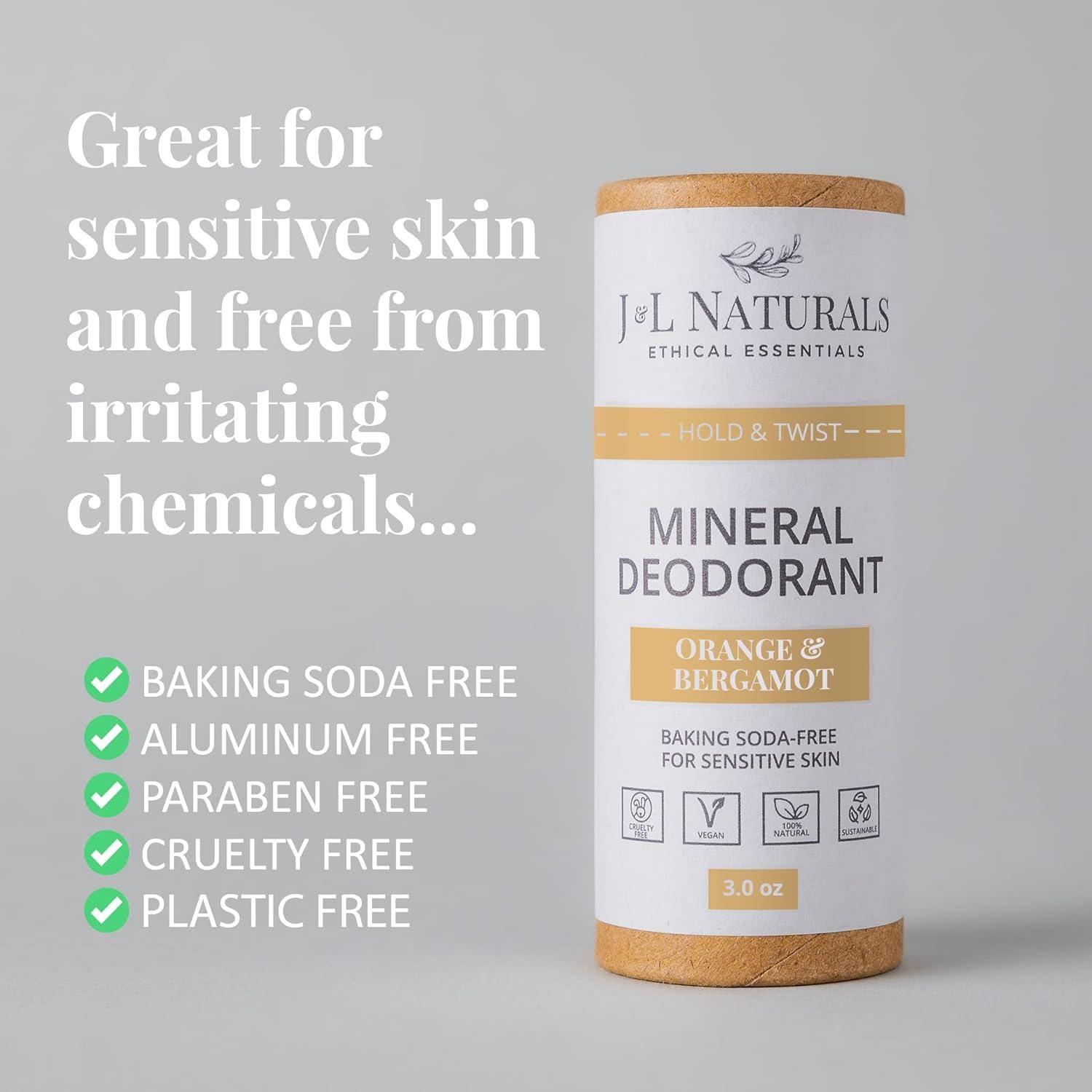 Desodorante Mineral J&L Naturals 85 g x 2 | Vegano y Natural