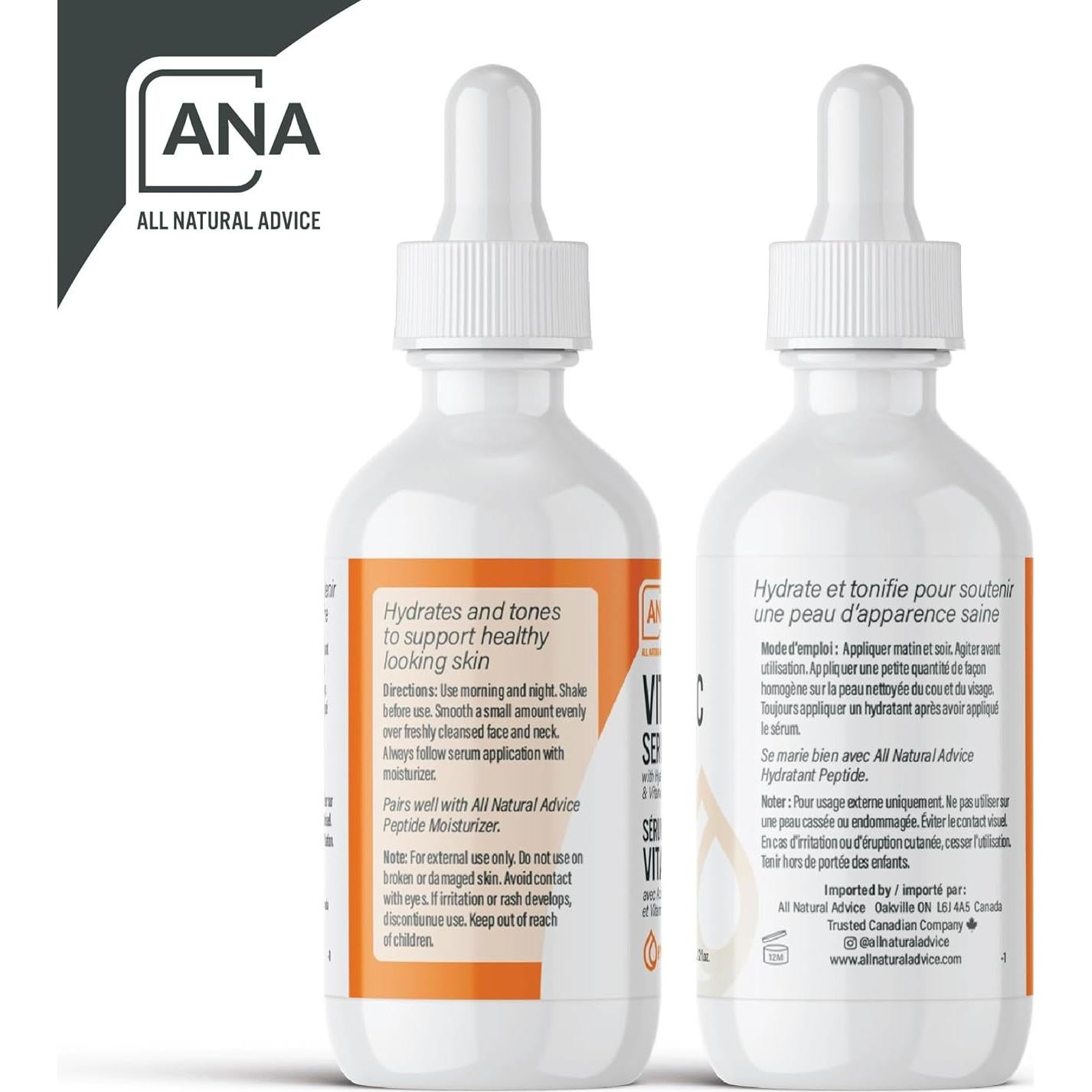 Suero Facial de Vitamina C All Natural Advice 60mL - Orgánico