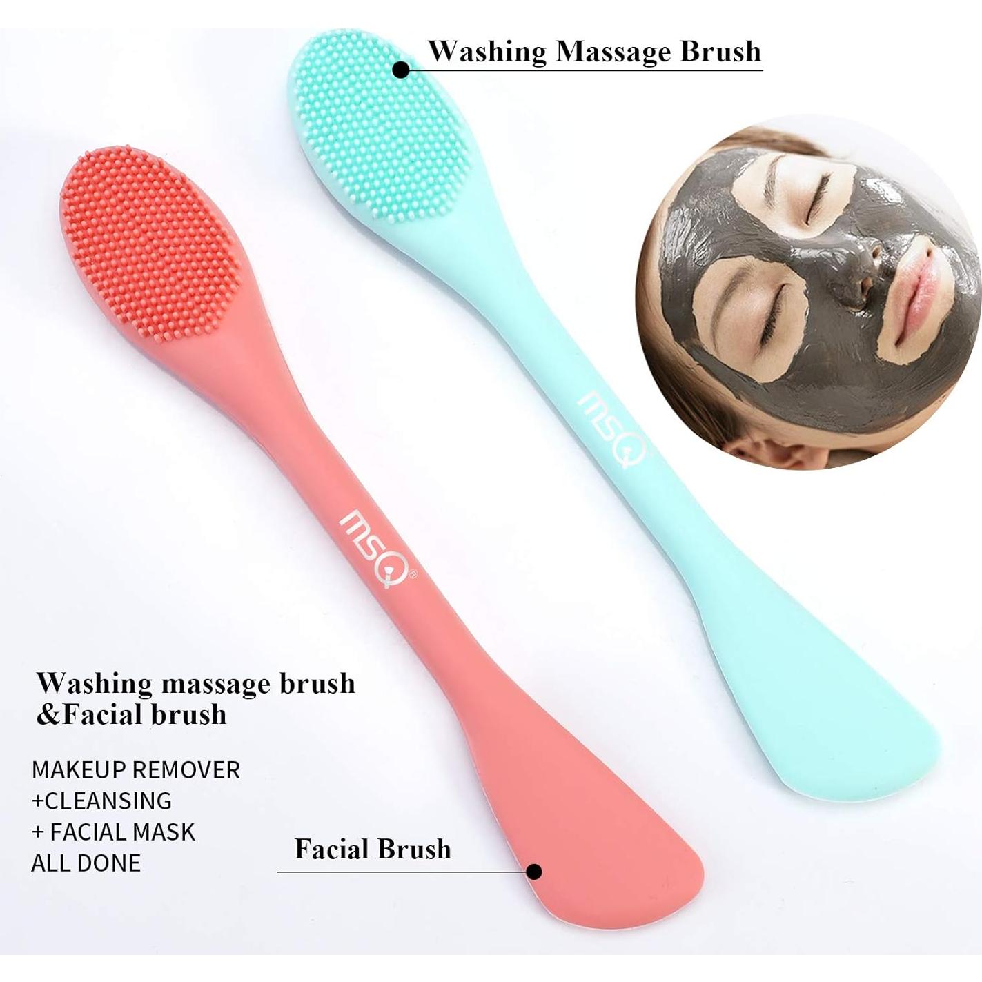 Brocha de Silicona MSQ para Mascarilla Facial - Paquete de 2