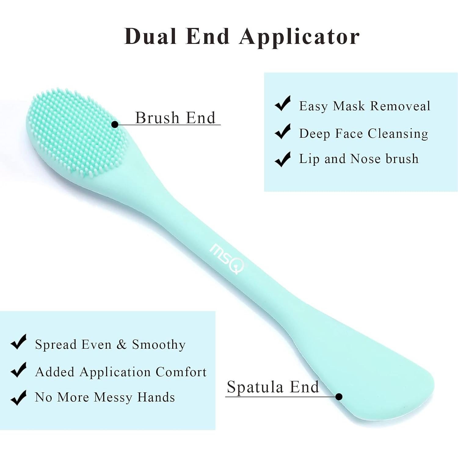 Brocha de Silicona MSQ para Mascarilla Facial - Paquete de 2