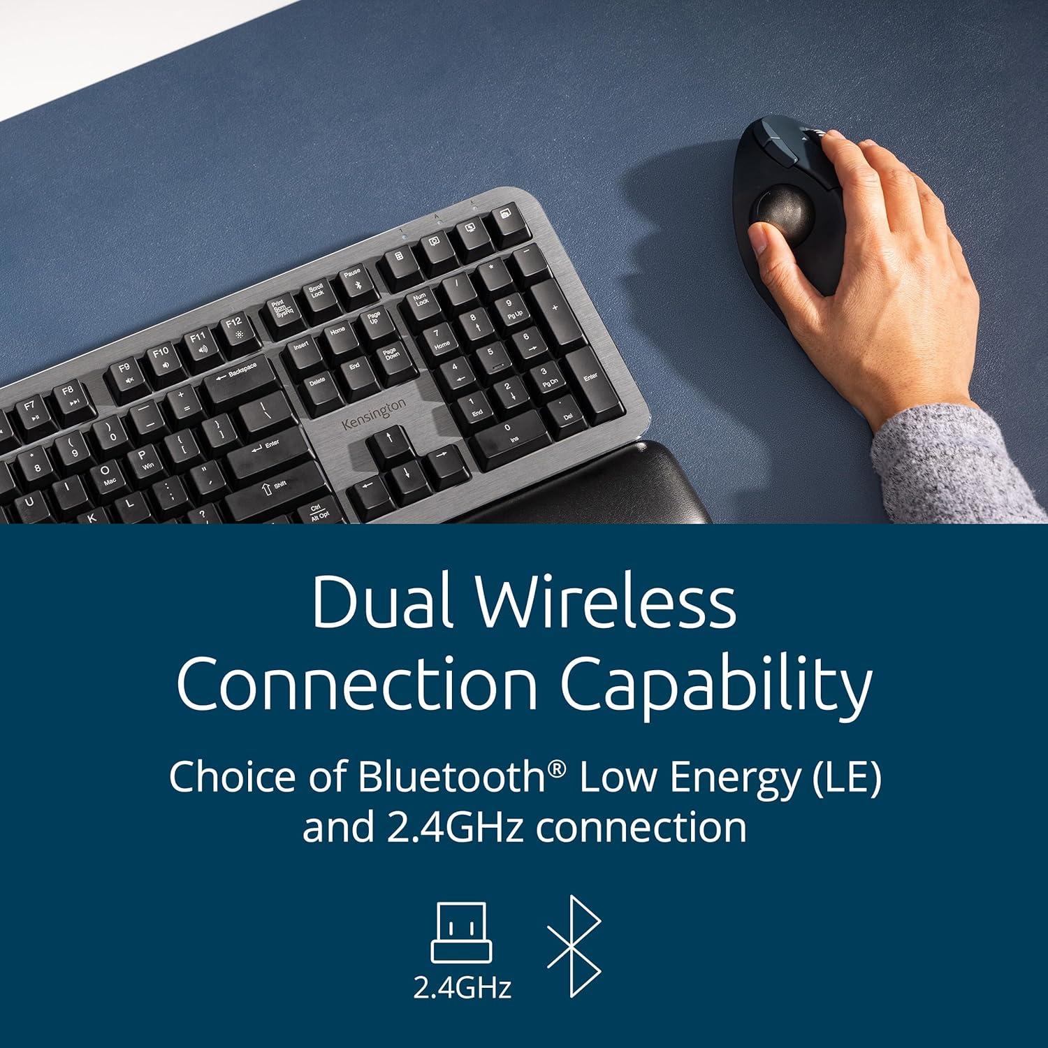 Kensington TB550 Ratón Trackball Inalámbrico Ergonómico