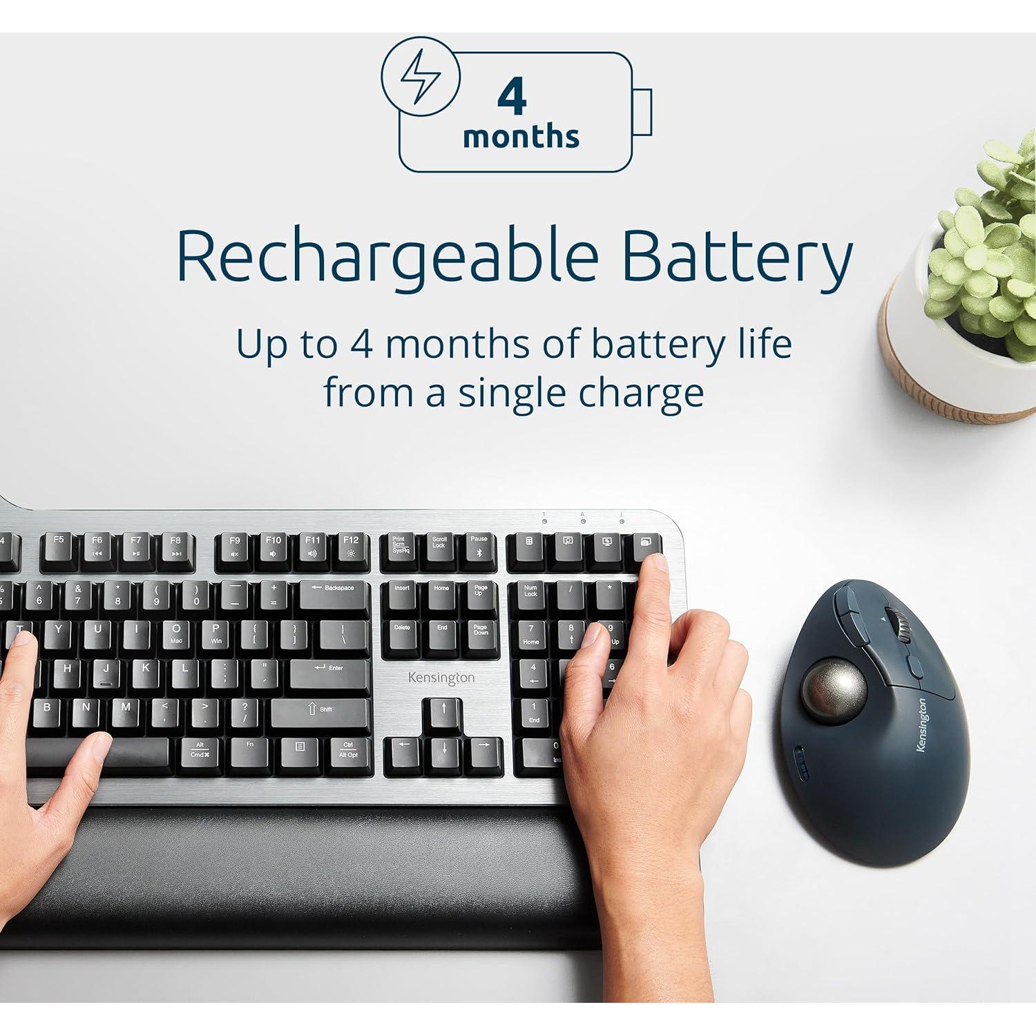 Kensington TB550 Ratón Trackball Inalámbrico Ergonómico