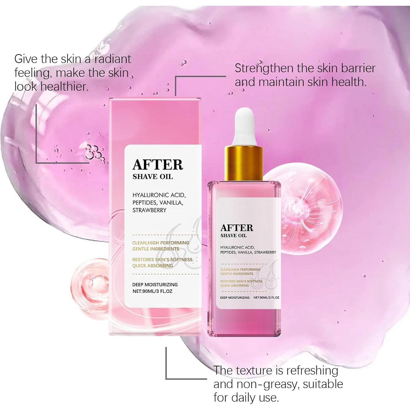 Aceite After Shave HWM Fresa y Vainilla 88.72 mL Hidratante