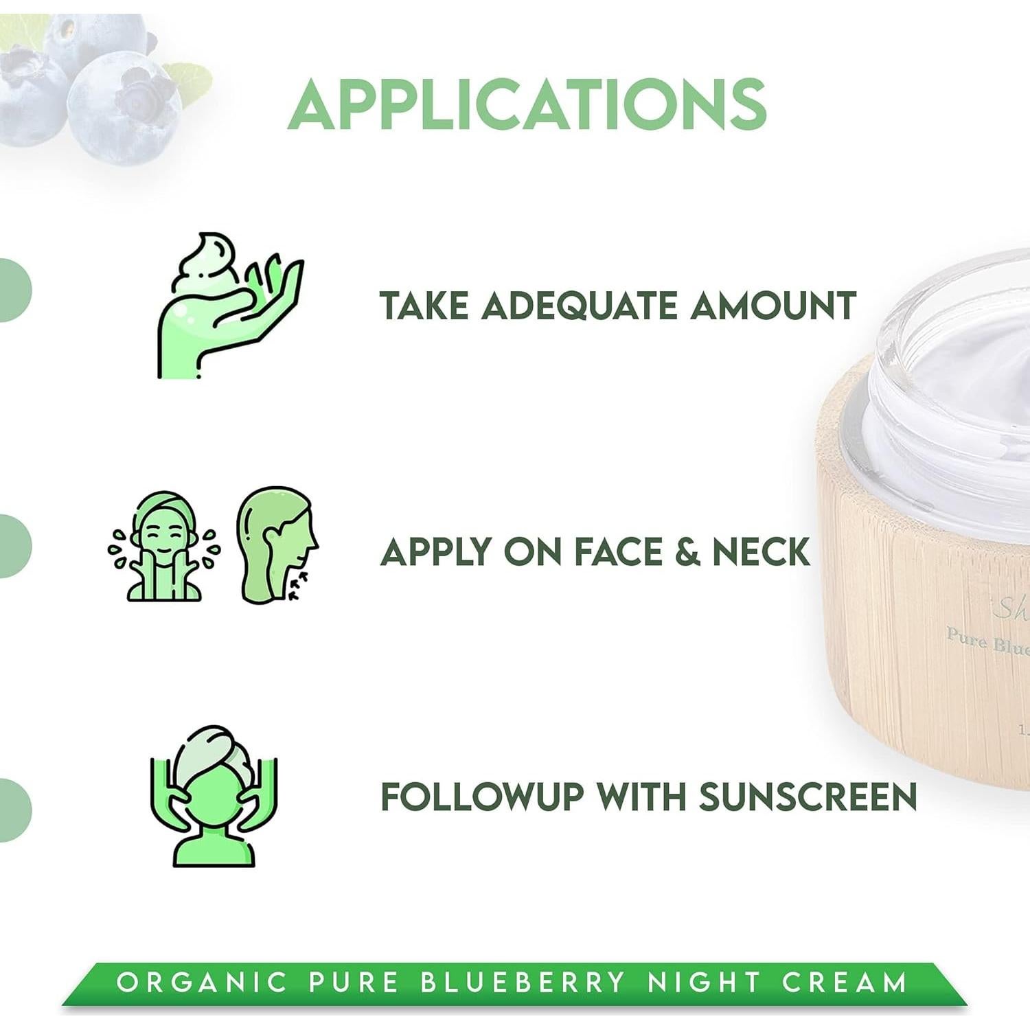 Crema Nocturna Antienvejecimiento Shir 50ml con Arándano Orgánico