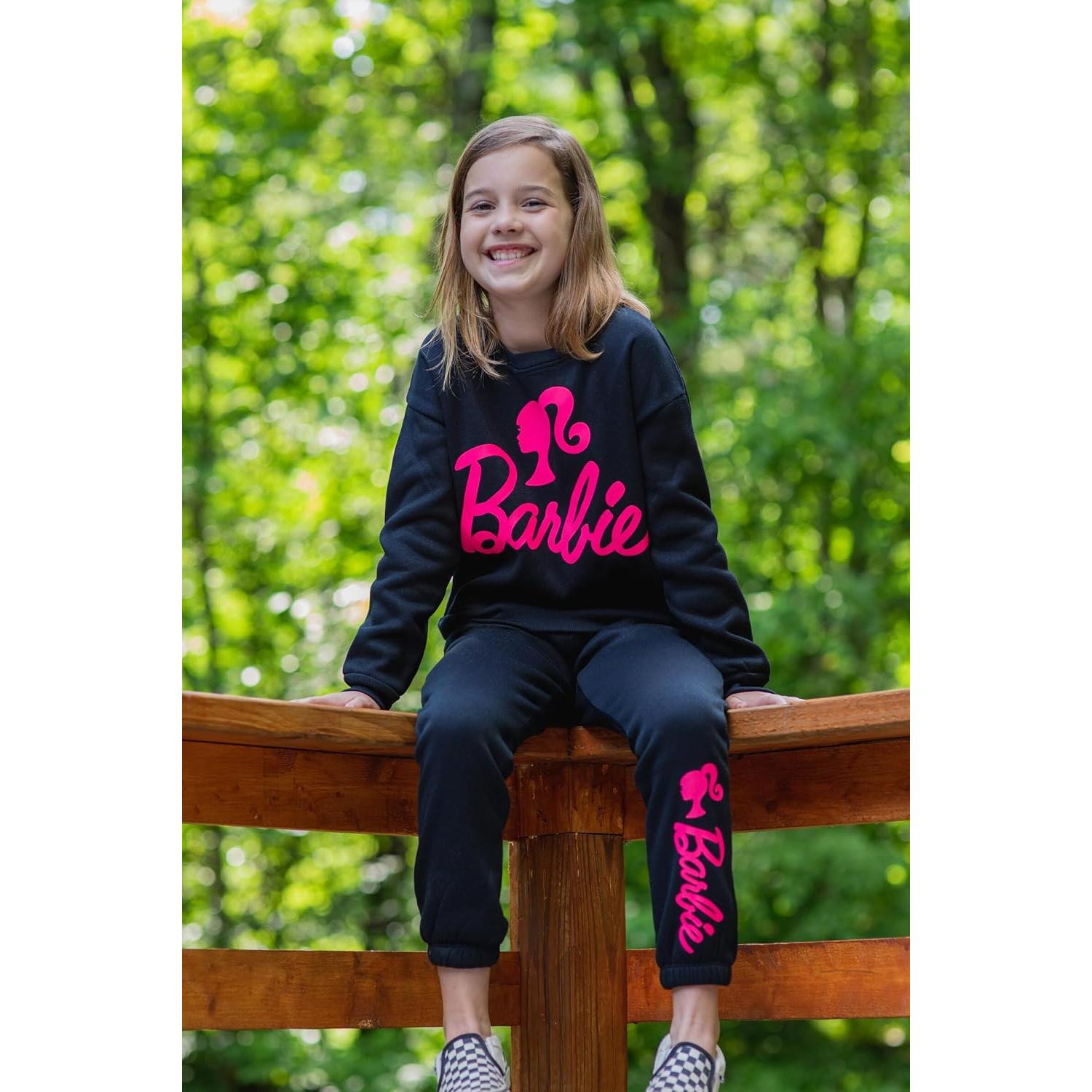 Conjunto Sudadera y Jogger Barbie Niñas 4 Negro