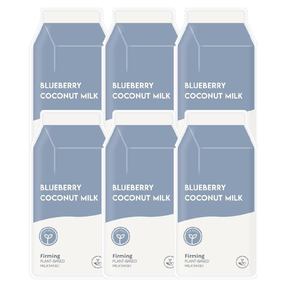 Mascarilla Facial Reafirmante ESW Belleza - Coco y Arándano (Paquete de 6)