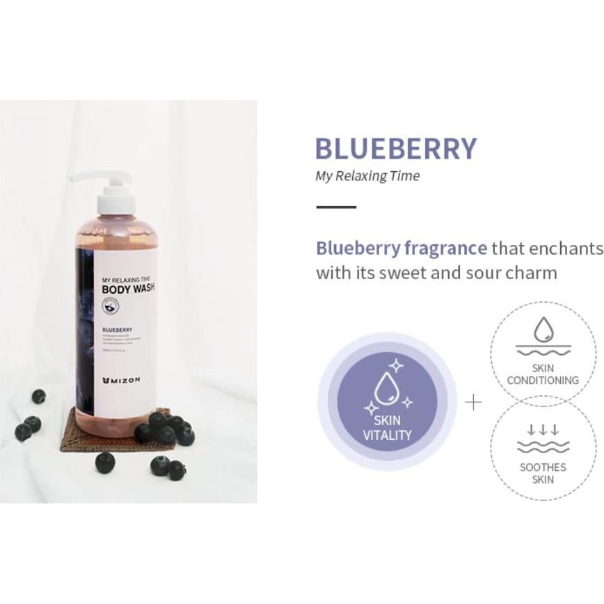Gel de Ducha MIZON BLUEBERRY 765g - Hidratación y Suavidad