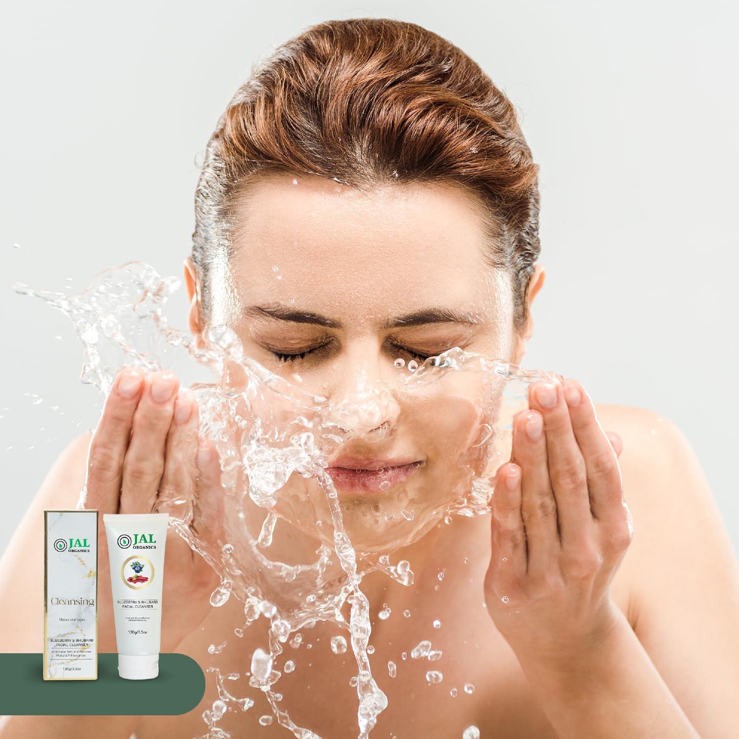 Limpiador Facial Suave Jal Organics 132g Arándano Ruibarbo