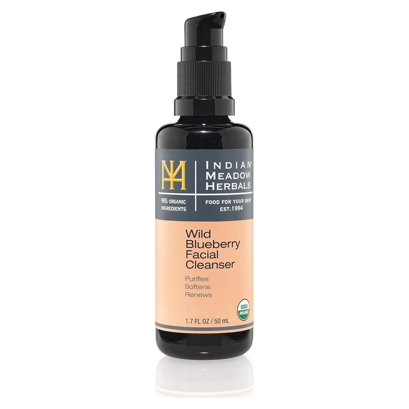 Limpiador Facial Orgánico Indian Meadow Herbals 48g - Arándano