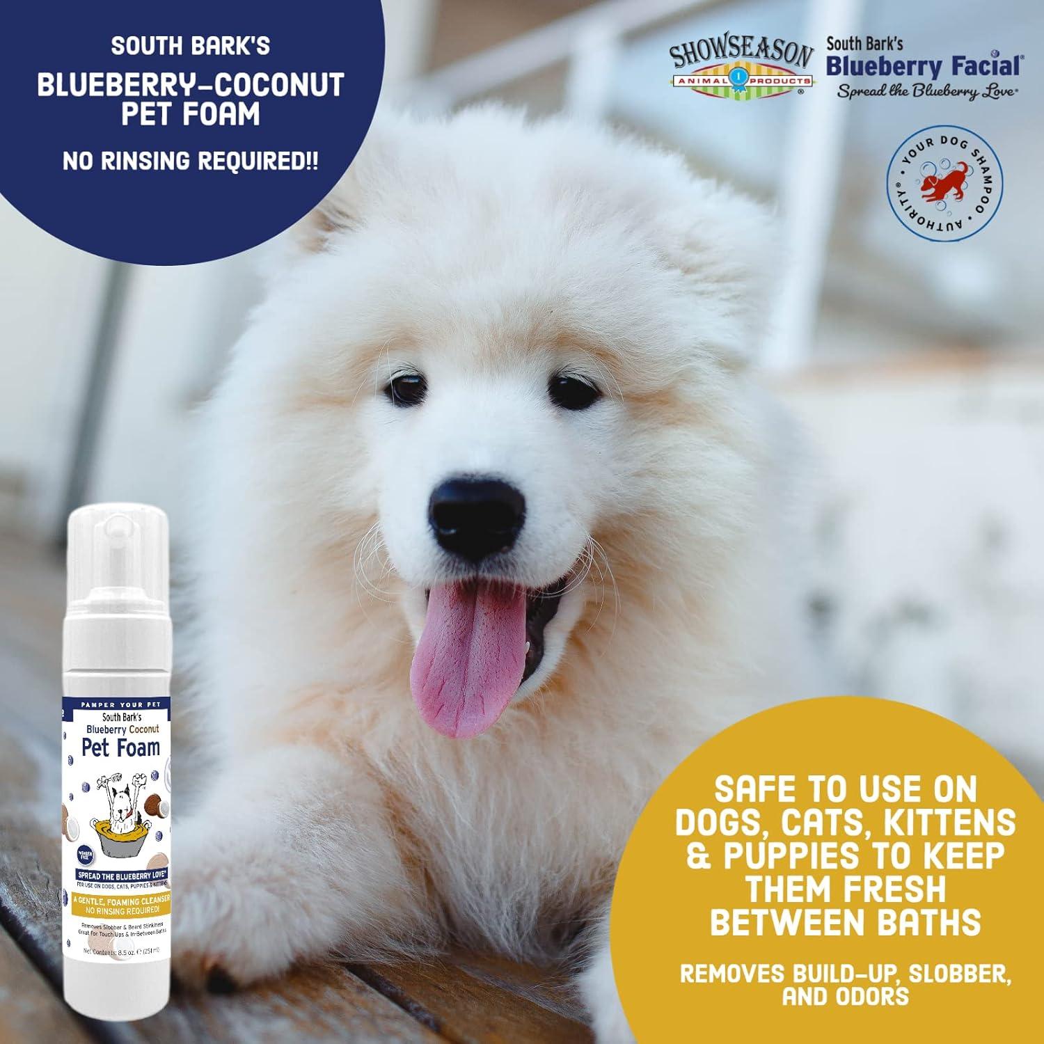 Limpiador Espumoso Facial Showseason para Mascotas 240 ml - Arándano y Coco