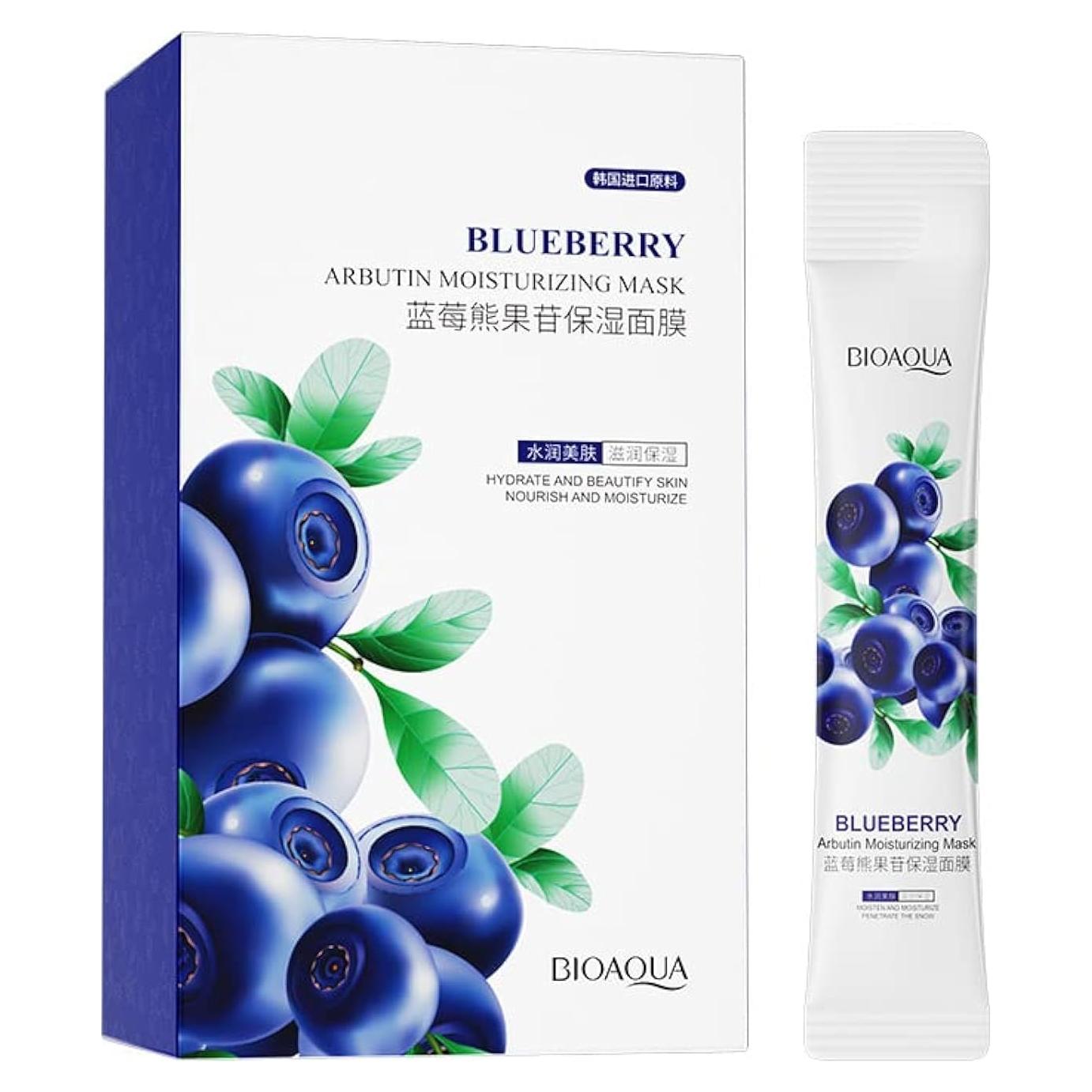 Mascarilla Facial Hidratante BIOAQUA Arbutina Arándano 20 Paquetes