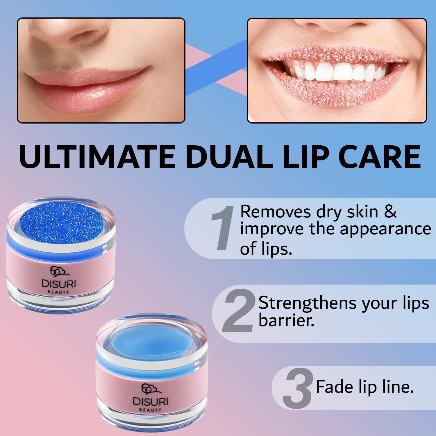 Conjunto Mascarilla y Exfoliante Labial DISURI Arándano 30ml