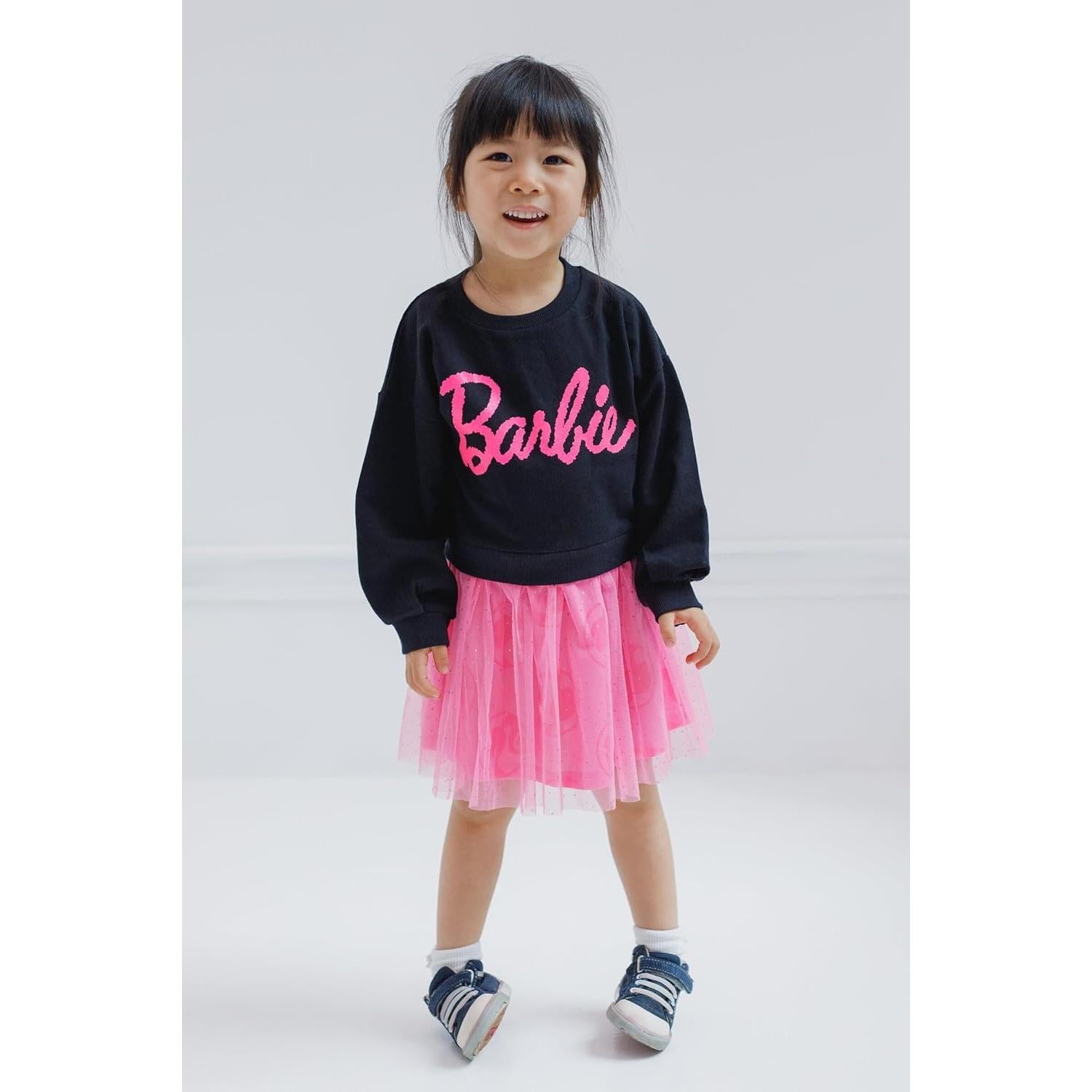 Vestido de felpa Barbie para niñas 14-16 años negro