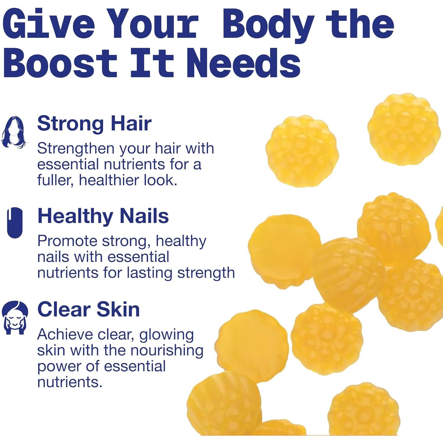 Gomitas Veganas Power Grain 5000 Mcg Biotina 219g - Cabello, Piel y Uñas