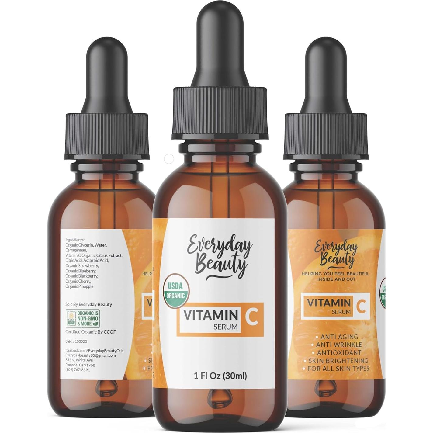 Suero Facial Orgánico de Vitamina C Everyday Beauty 30 ml