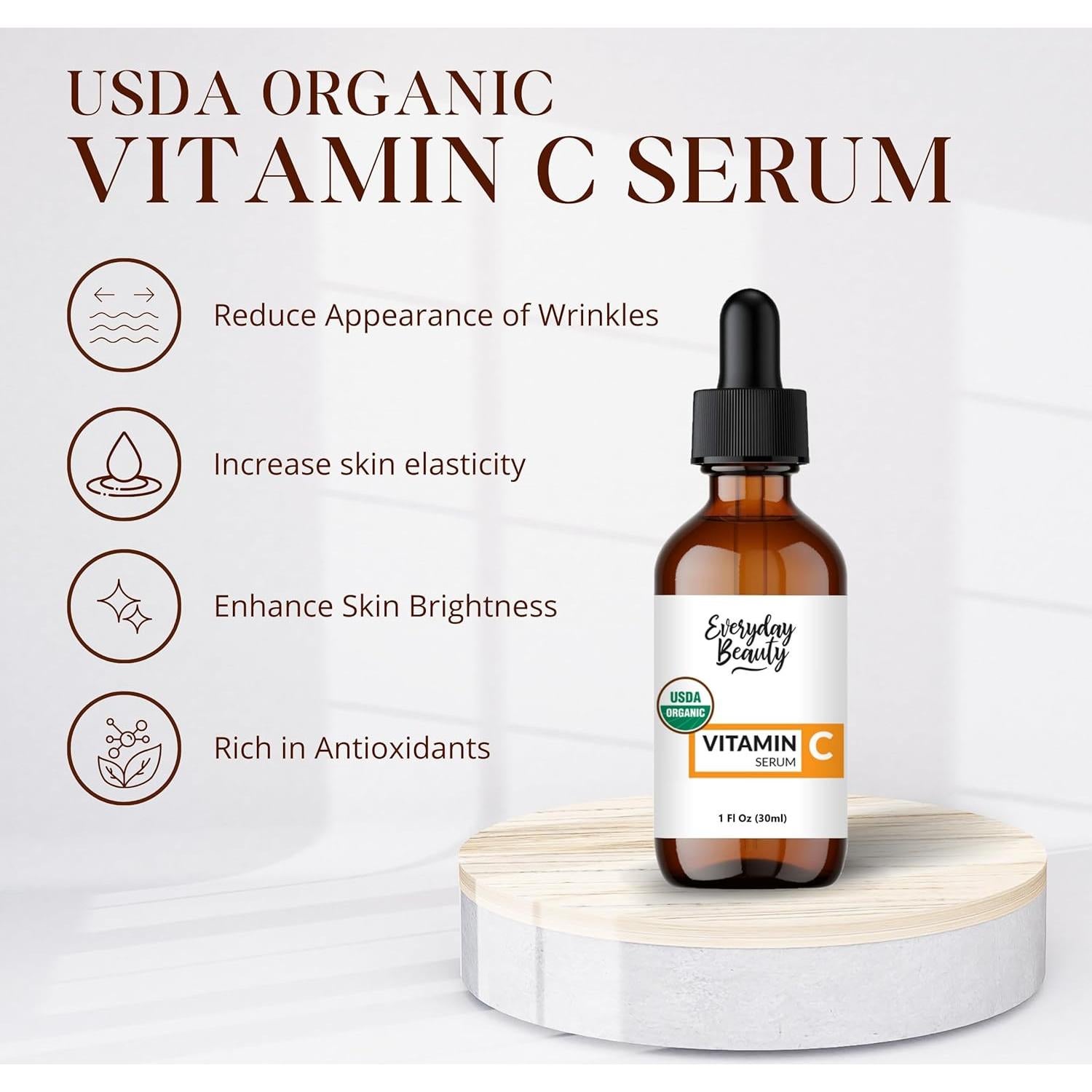 Suero Facial Orgánico de Vitamina C Everyday Beauty 30 ml