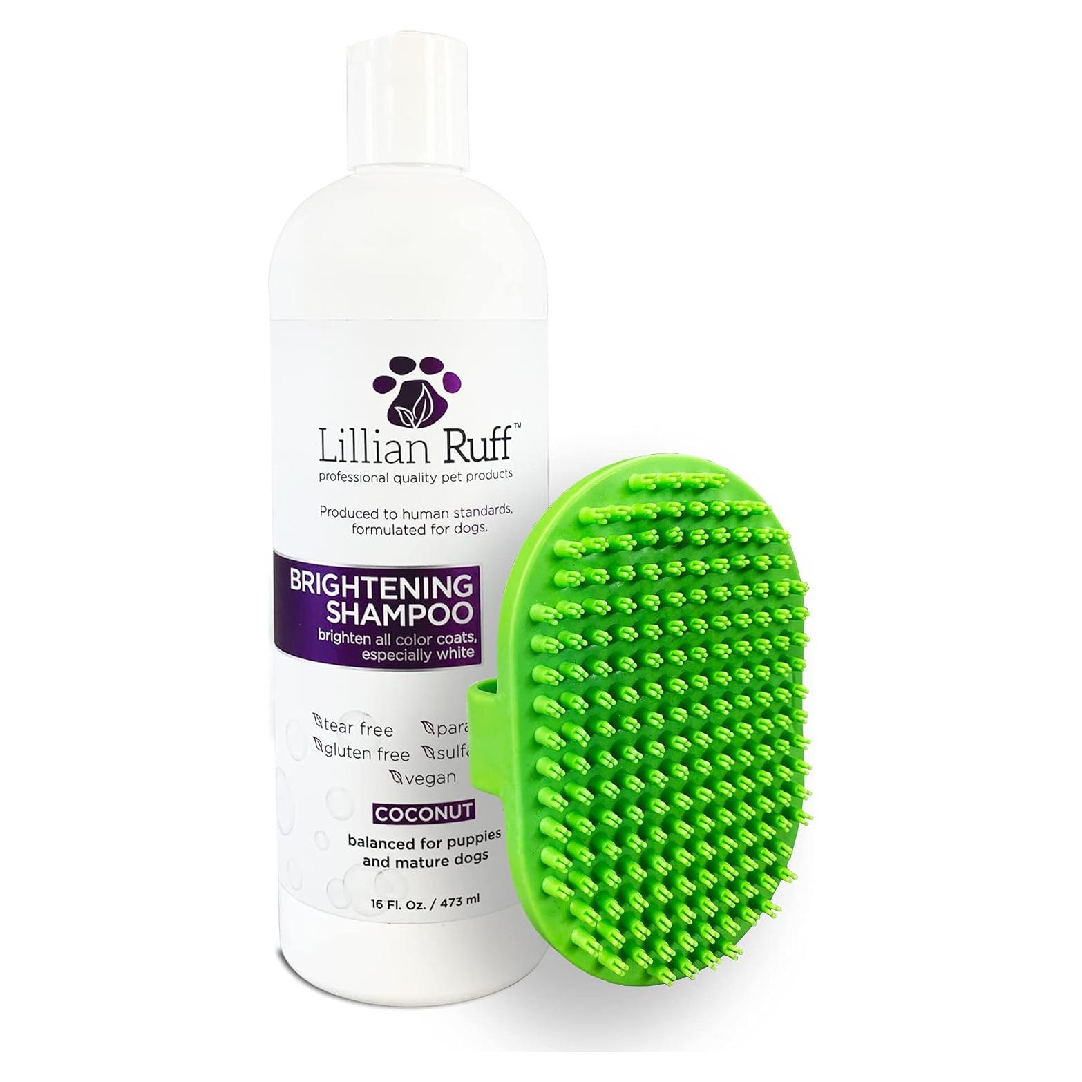 Champú Blanqueador Lillian Ruff 473ml para Perros con Coco