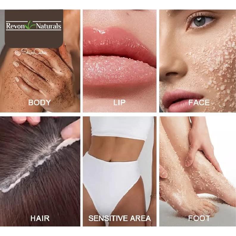 Exfoliante Corporal Revon Naturals Ácido Hialurónico 500g Vainilla y Arándano