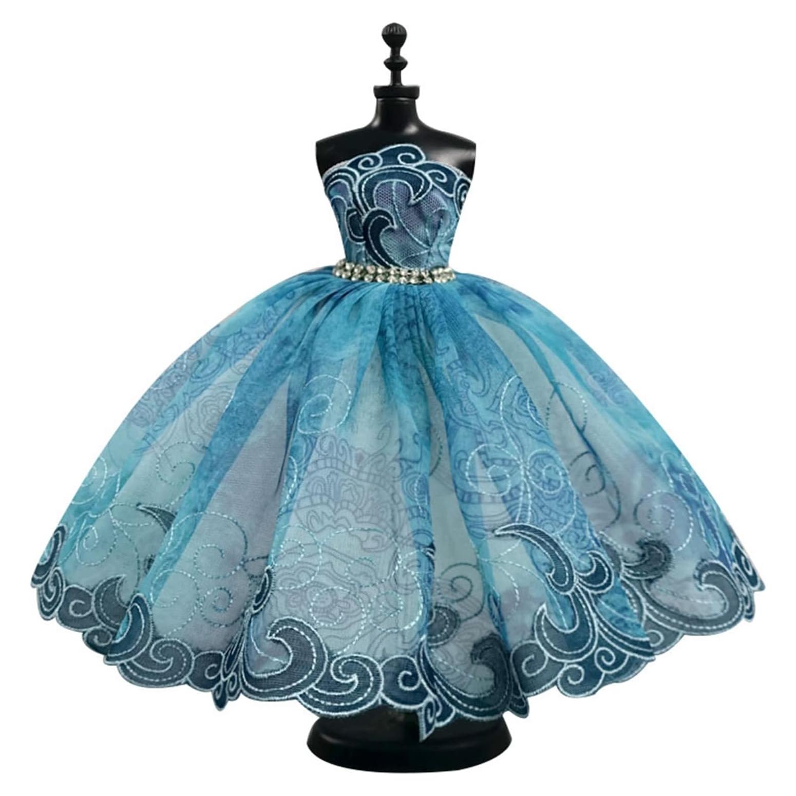 Vestido de Ballet para Muñeca 11.5" HWKJ Tutu Azul