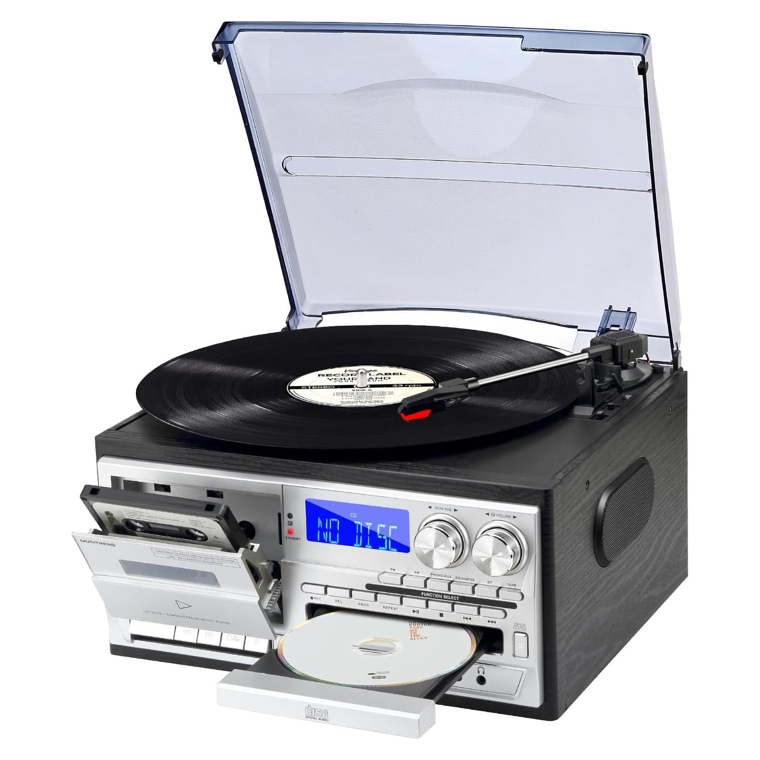 Reproductor de Vinilo MUSITREND T408 9 en 1 Bluetooth