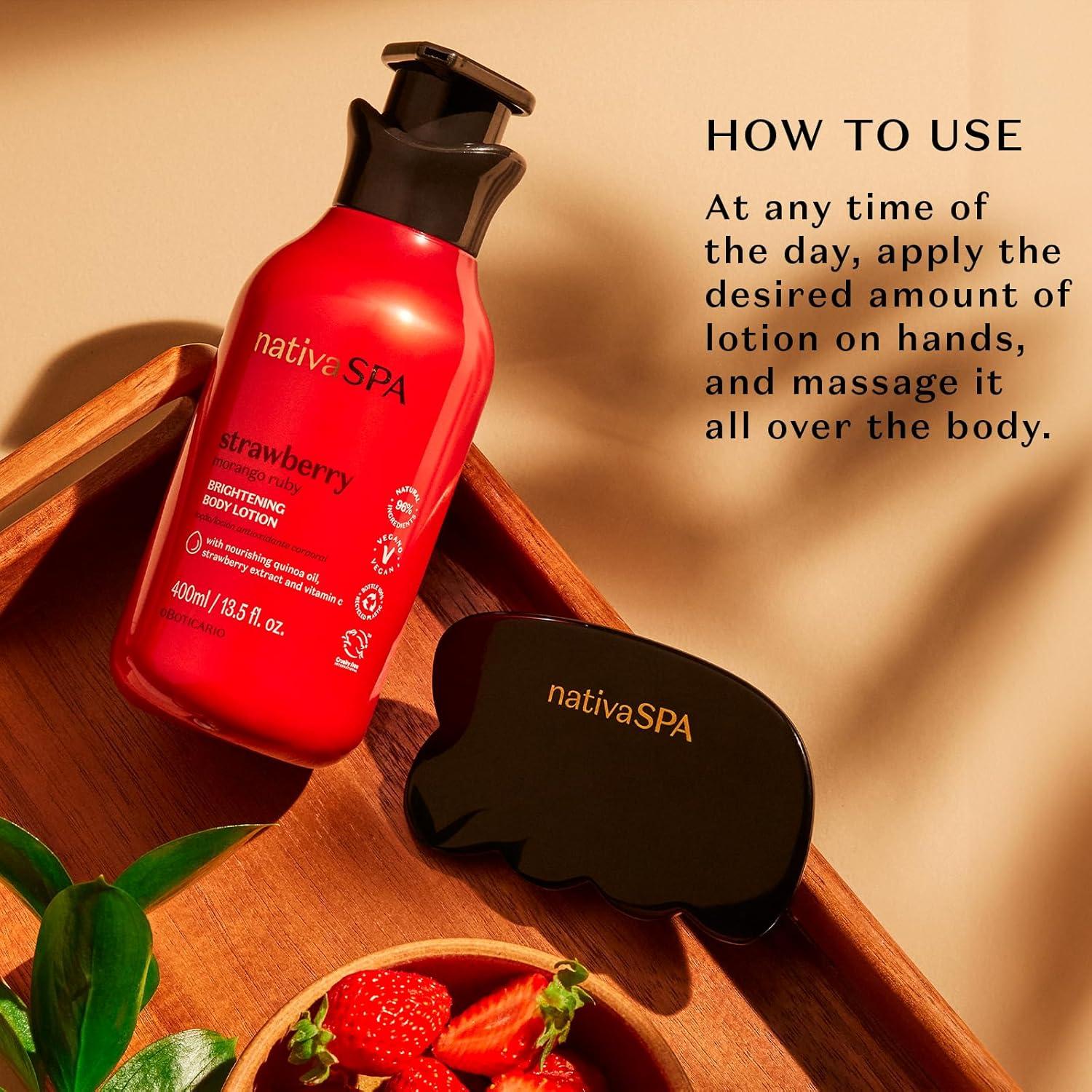 Loción Corporal Antioxidante Nativa SPA Fresa Rubí 450g