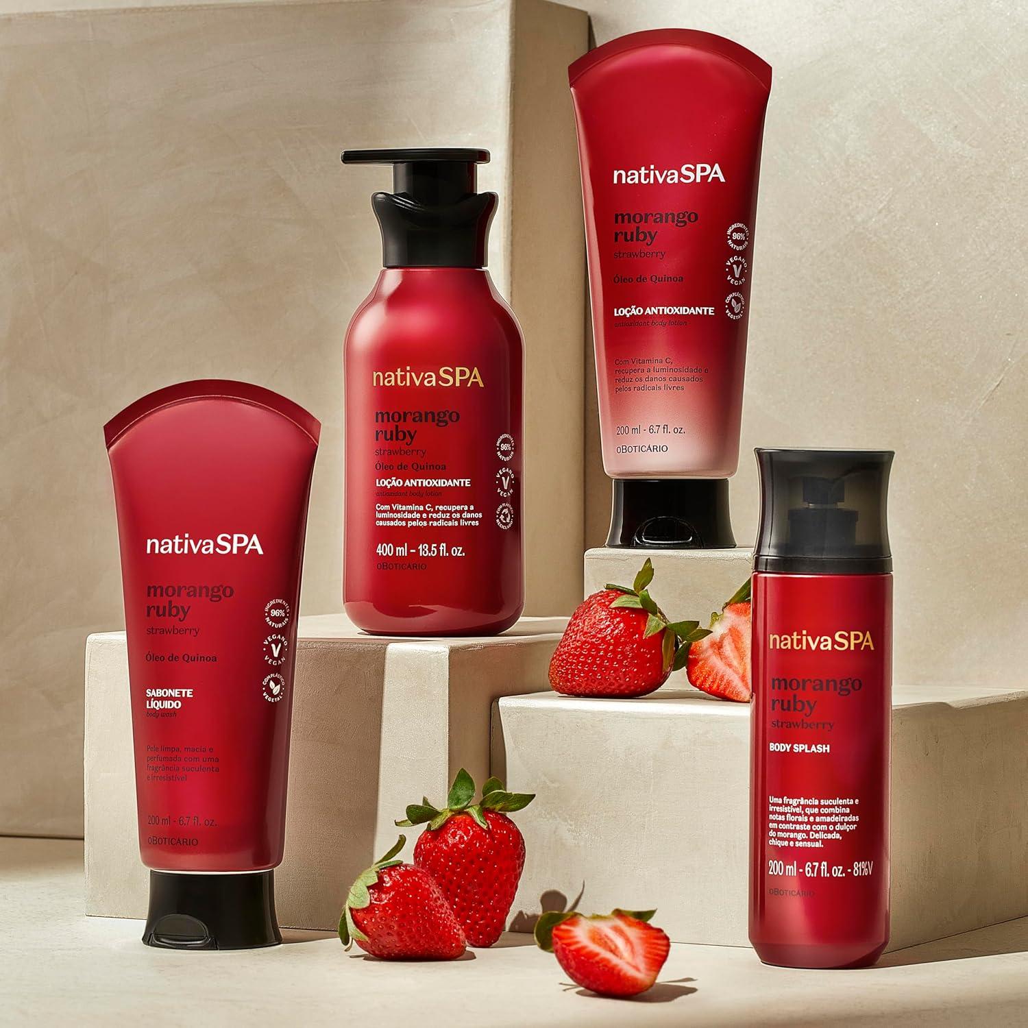 Loción Corporal Antioxidante Nativa SPA Fresa Rubí 450g