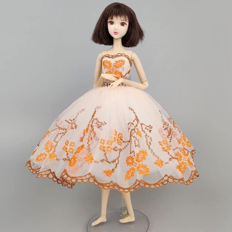 Vestido de Ballet para Muñeca HWKJ Tutu Naranja 3 Capas