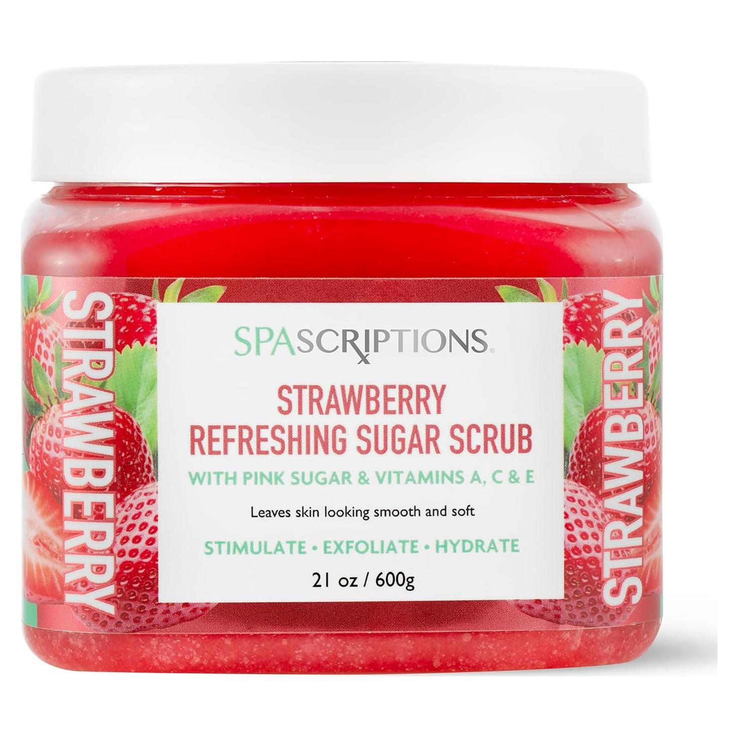 Exfoliante Corporal Spascriptions Fresa y Azúcar Rosa 595 g
