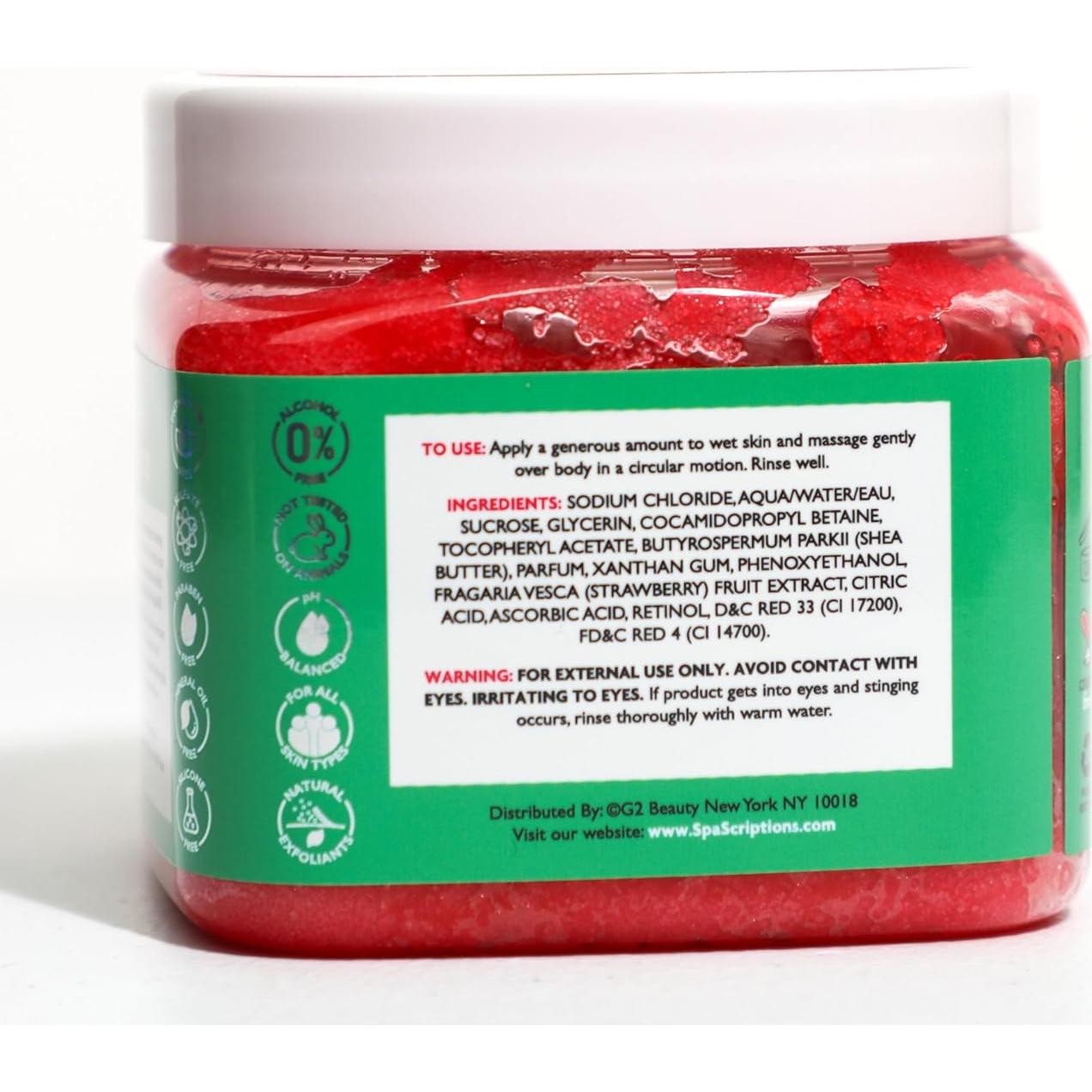 Exfoliante Corporal Spascriptions Fresa y Azúcar Rosa 595 g