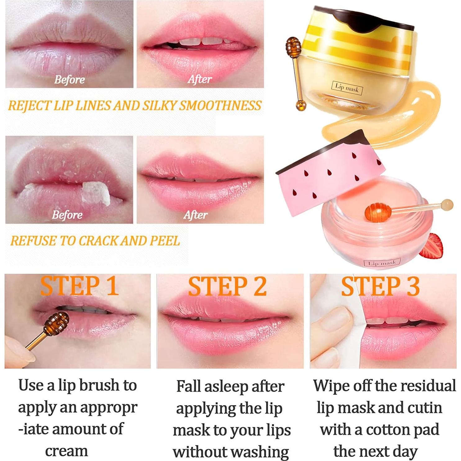 Bálsamo Labial Hidratante Loobexery Miel y Fresa 5.5g - 2 Unidades