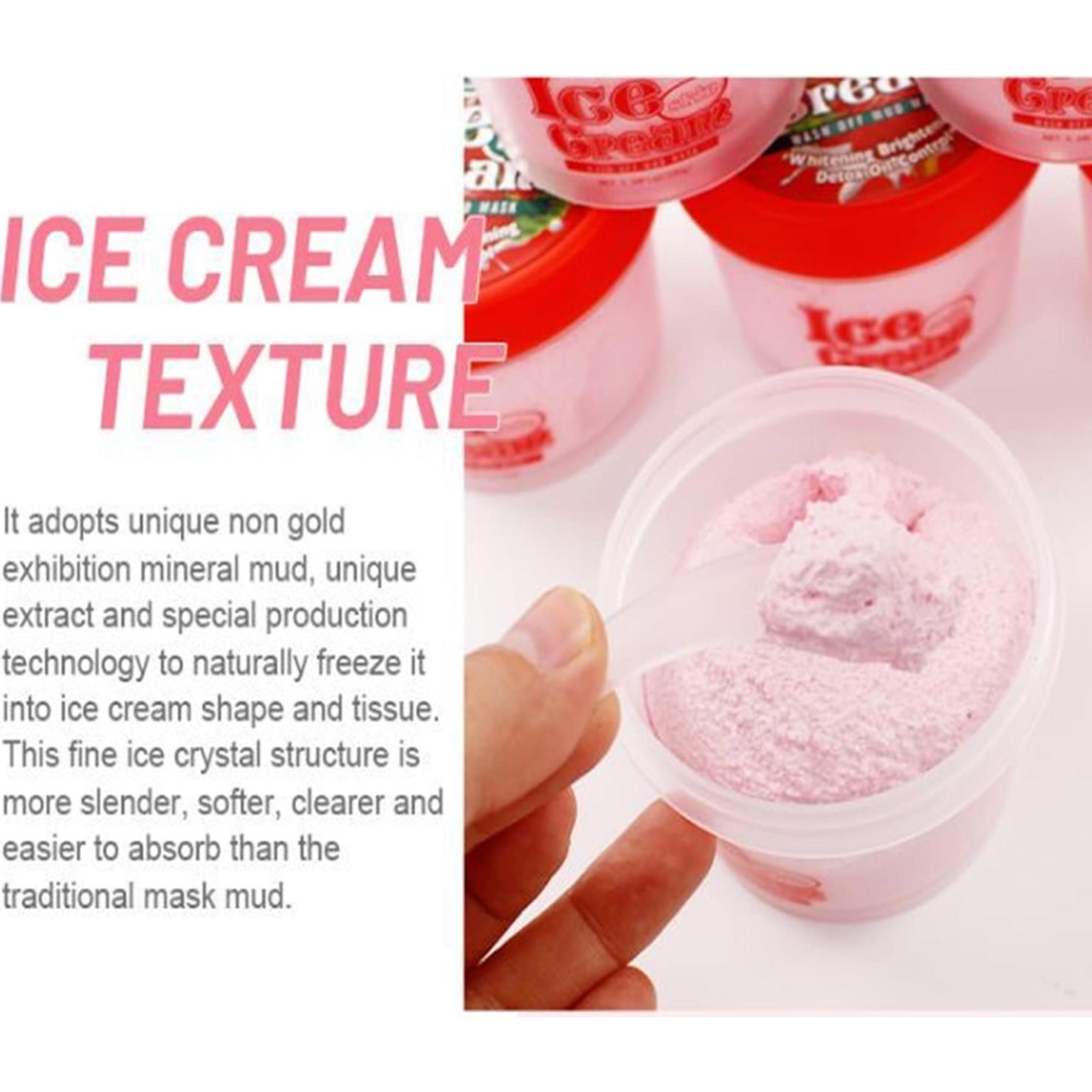 Mascarilla Facial AICHUN BEAUTY Arcilla Helada 100g Fresa y Leche