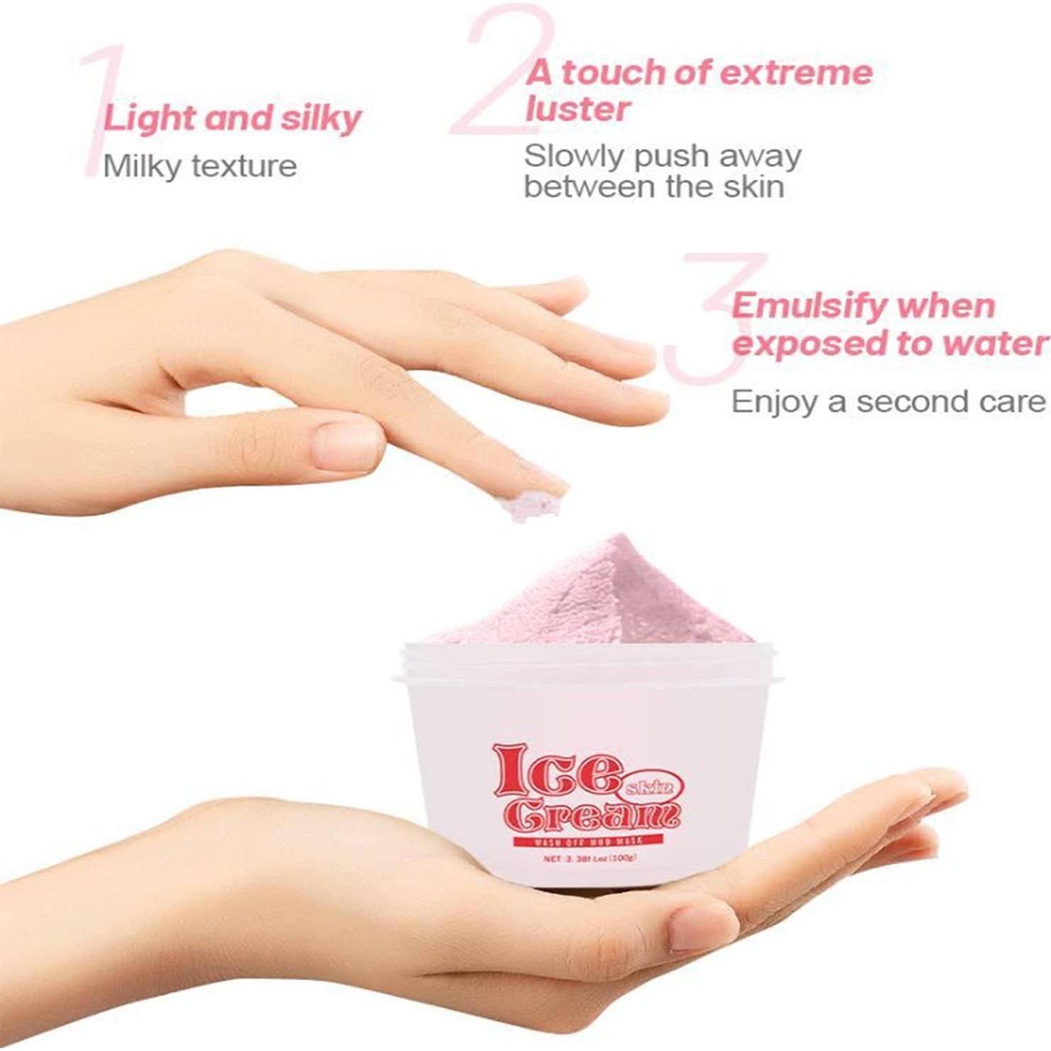 Mascarilla Facial AICHUN BEAUTY Arcilla Helada 100g Fresa y Leche