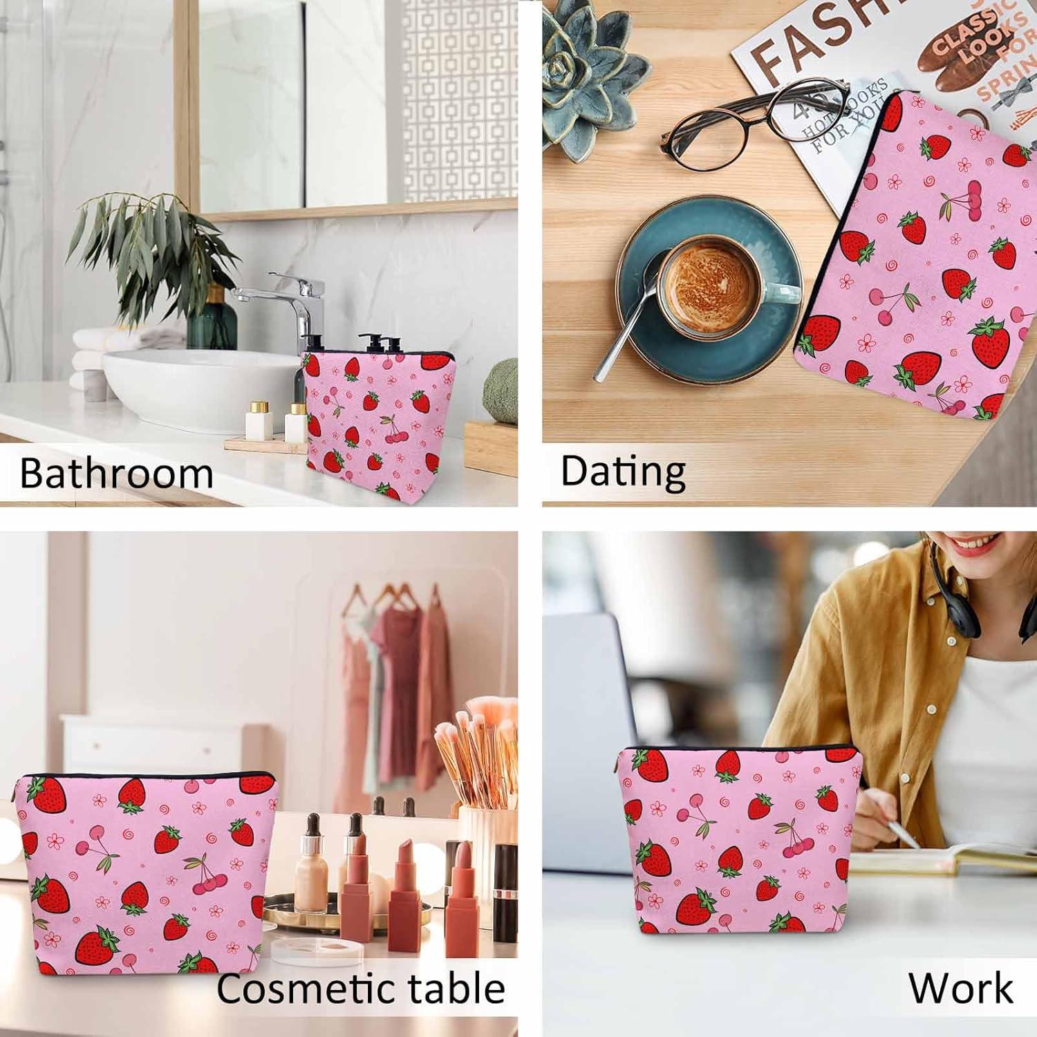 Bolsa de Maquillaje Kalygon Fresa 23x18 cm Organizador Viaje