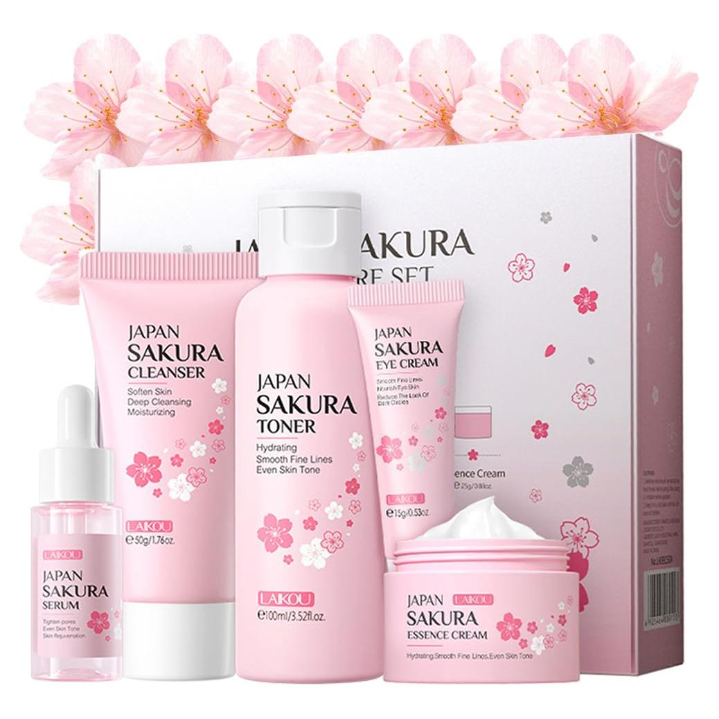 Kit de Cuidado Facial Sakura Yasovigi - 5 Piezas Vegano