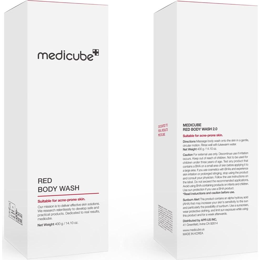 Medicube Lavado Corporal 414 ml - Limpiador Hidratante con Ácido Salicílico y Niacinamida