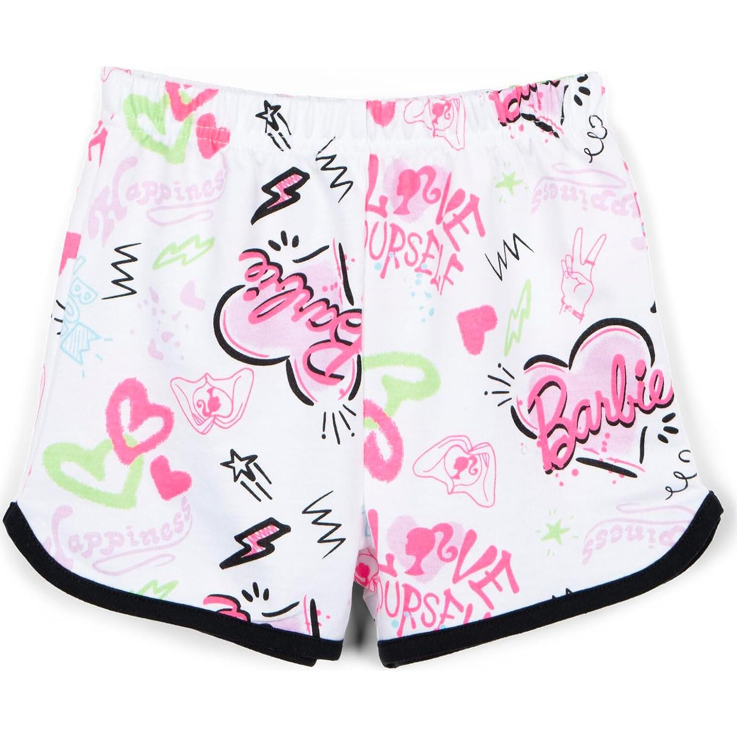 Conjunto Top Tirantes y Pantalones Cortos Barbie Niñas 2T-16