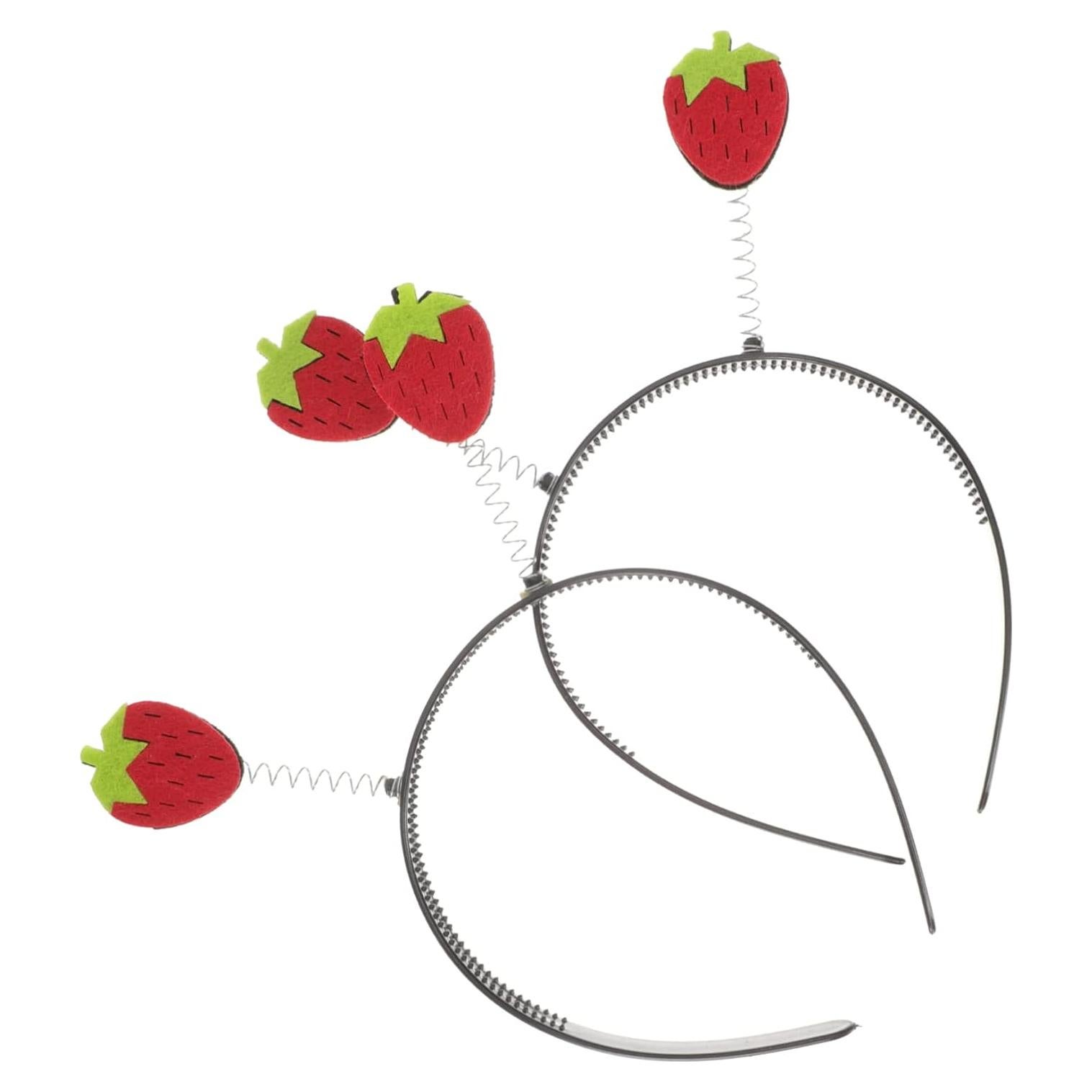 Diadema de fresa Beatifufu 2 Pcs para Niñas - Accesorios de Cabello