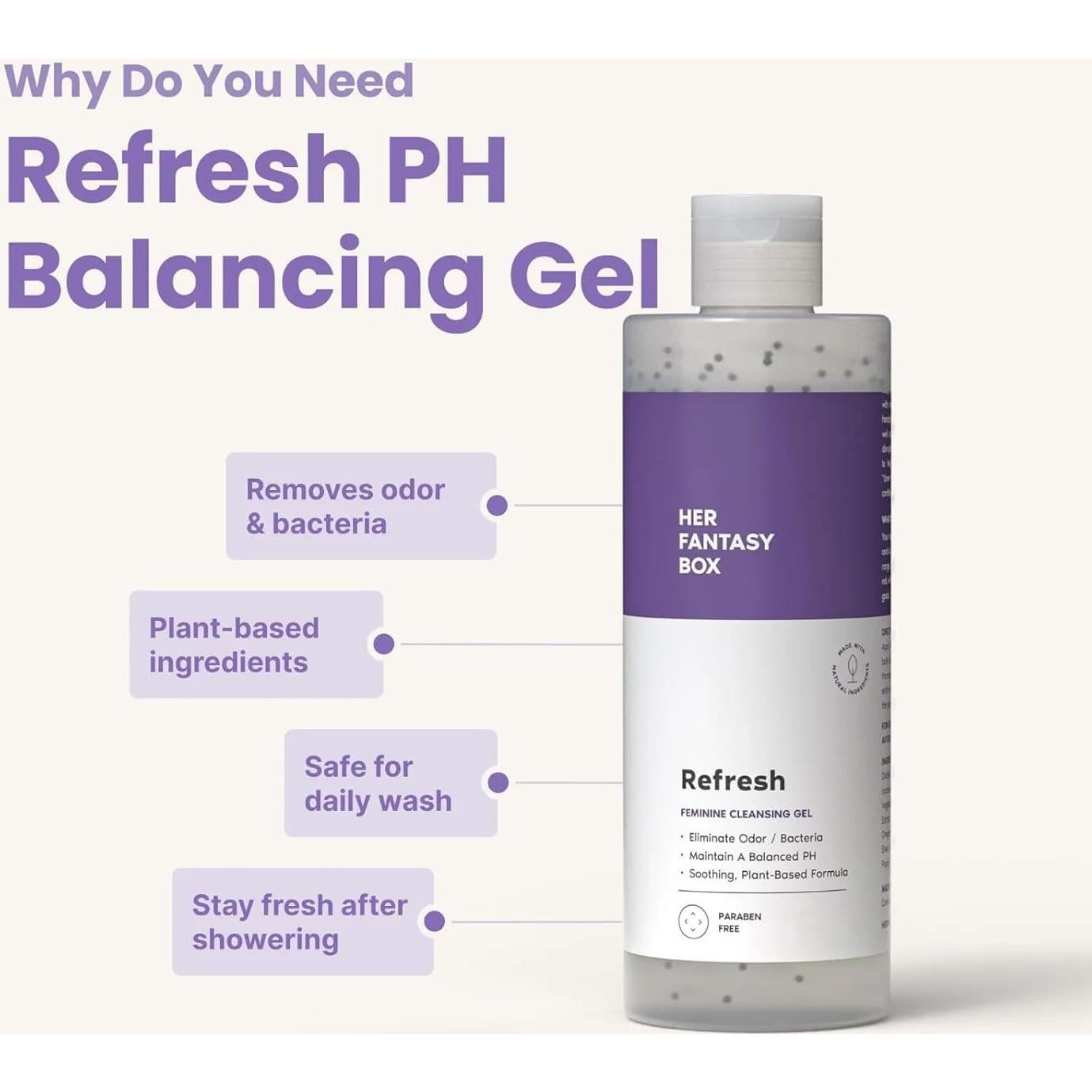 Gel de Ducha Equilibrante pH Refresh - Caja de Fantasía Femenina 473 ml