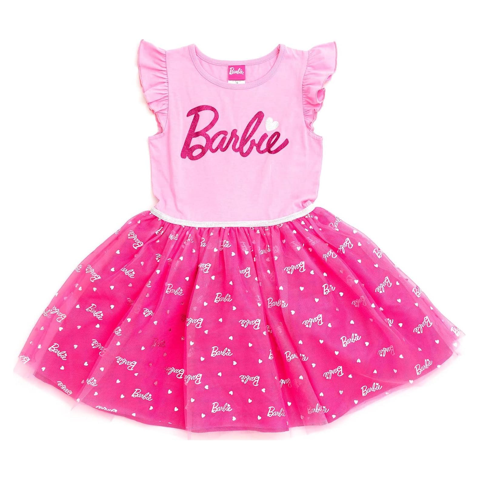 Vestido de Tul Rosa para Niña Barbie - Talla 4 Años