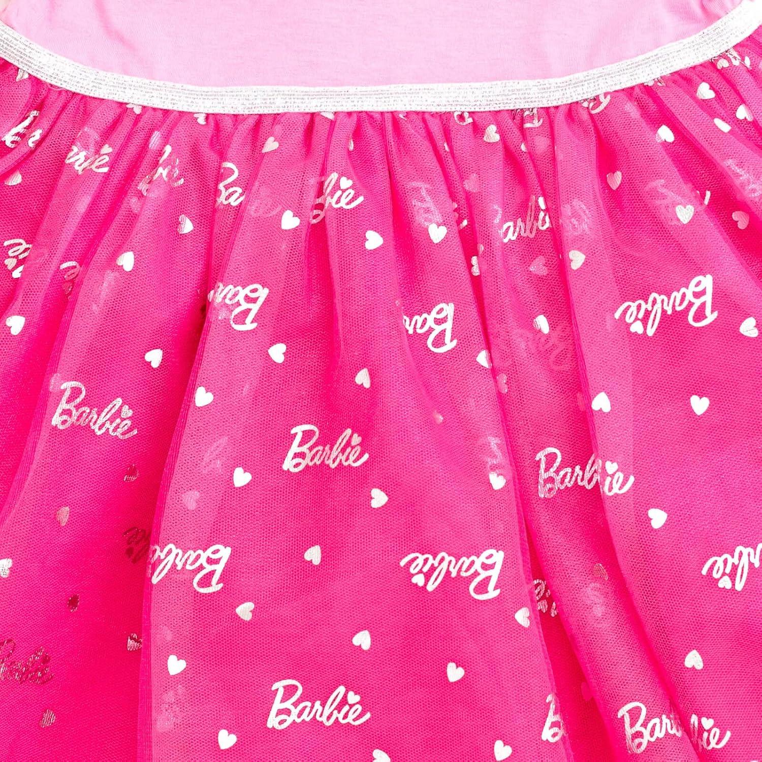 Vestido de Tul Rosa para Niña Barbie - Talla 4 Años