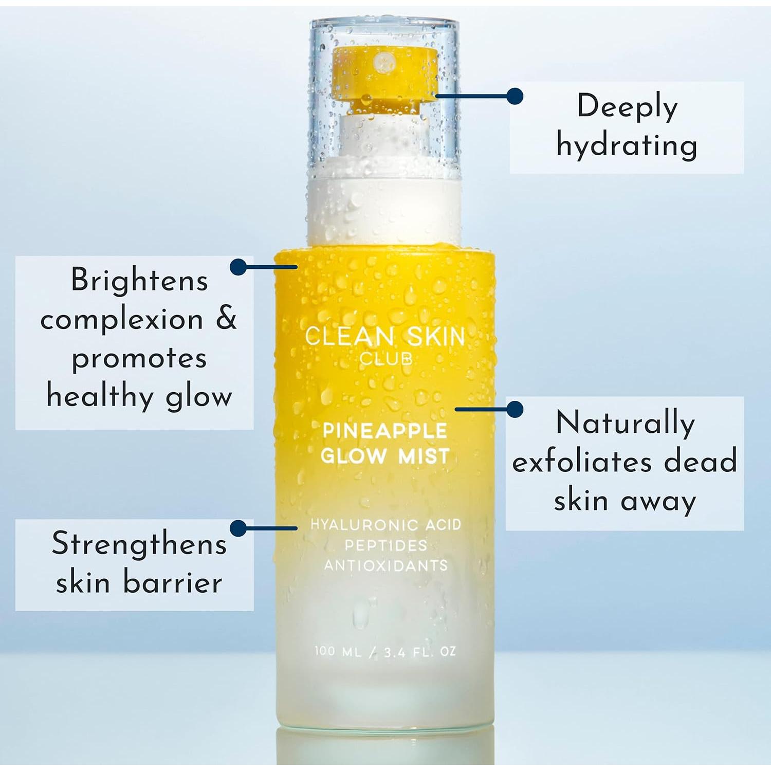 Mist Facial Hidratante Clean Skin Club Piña 103ml Vegano