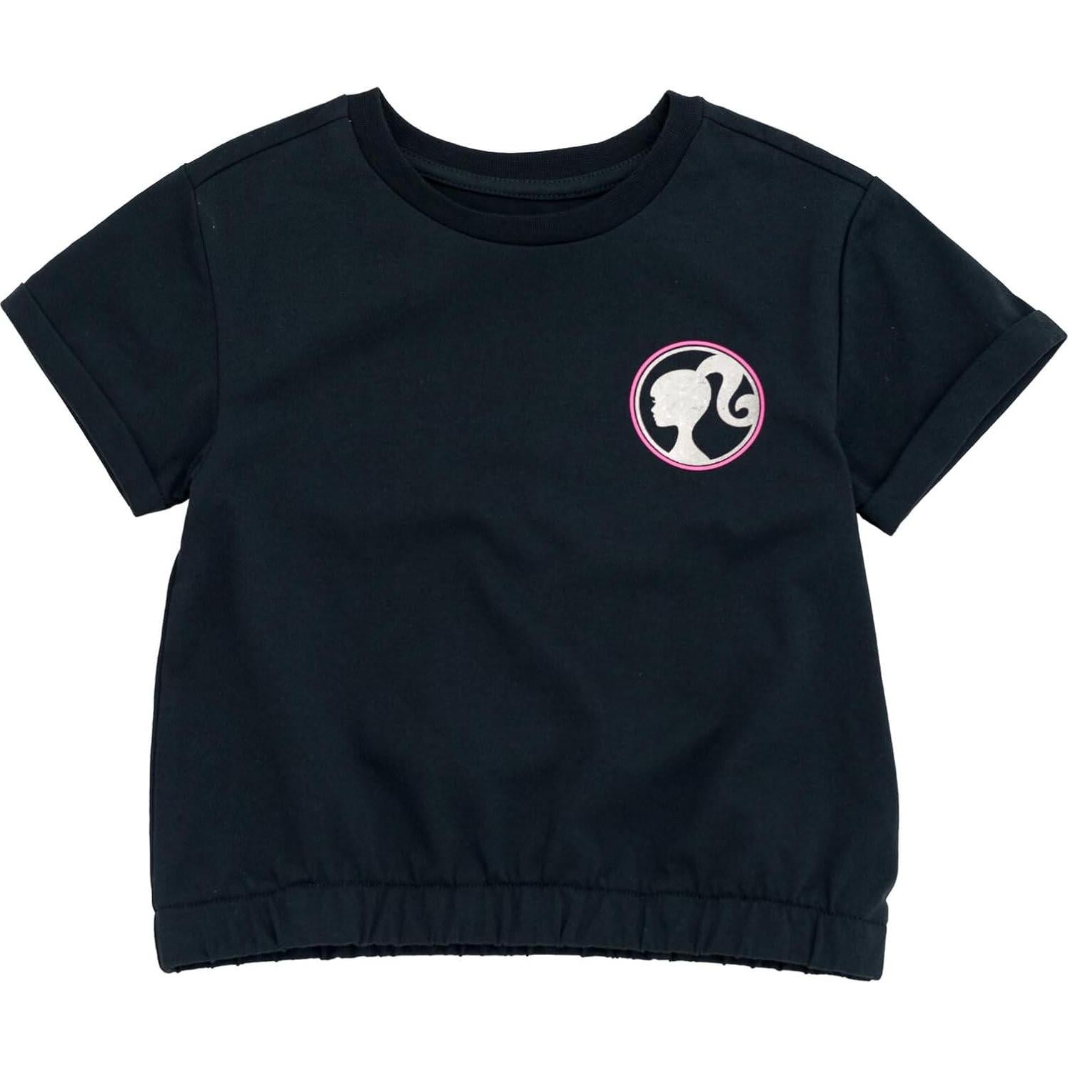 Conjunto camiseta corta y pantalones cortos Barbie 2T-14-16