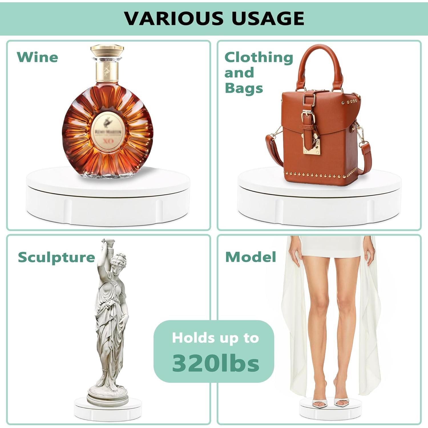 Soporte Giratorio PROLEE 30.48 cm Control Remoto 158.76 kg