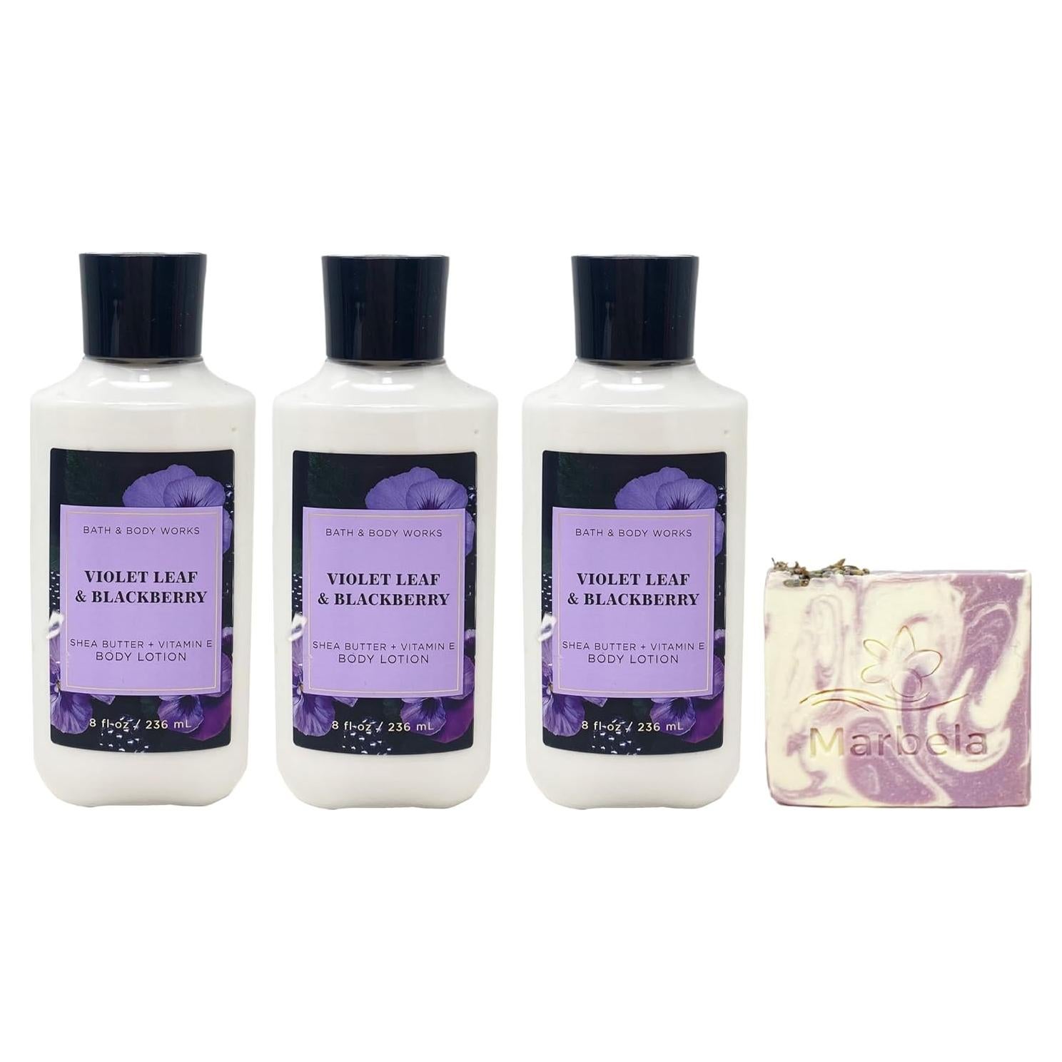 Paquete Lociones Corporales Hoja de Violeta y Mora Bath & Body Works