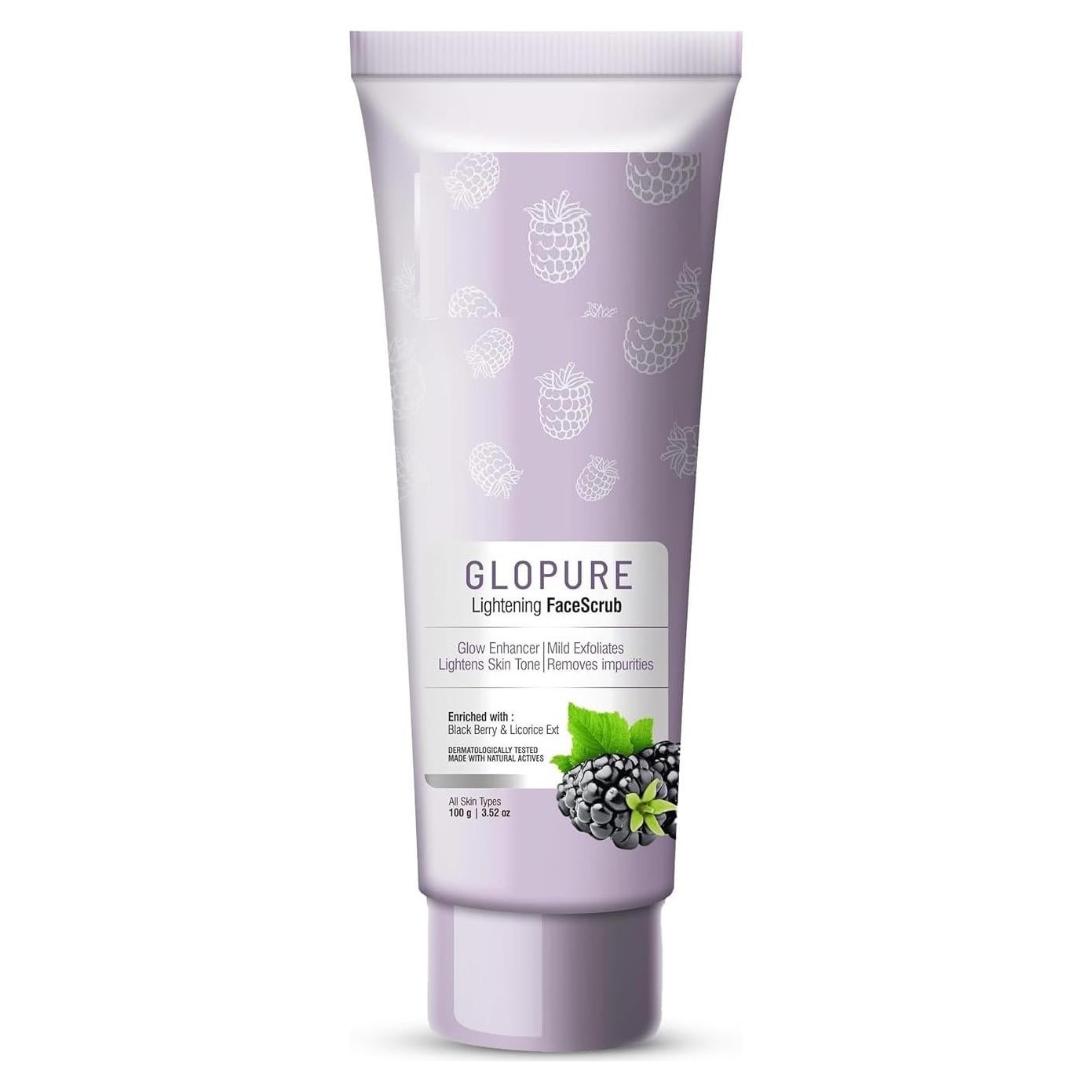 Exfoliante Facial Glopure Herbals 100g - Aclarador Natural para Todo Tipo de Piel