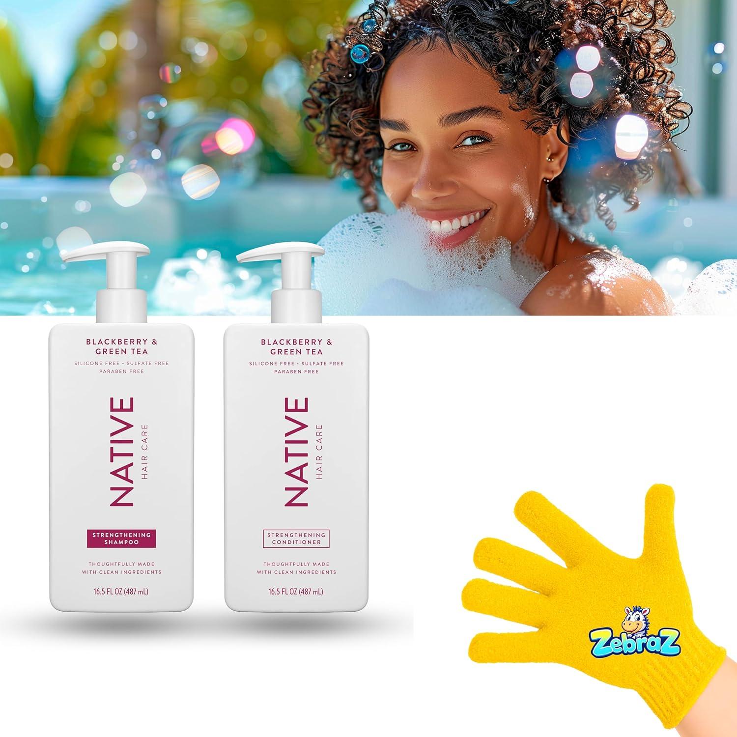Kit de Champú y Acondicionador ZebraZ - Mora y Té Verde 490ml