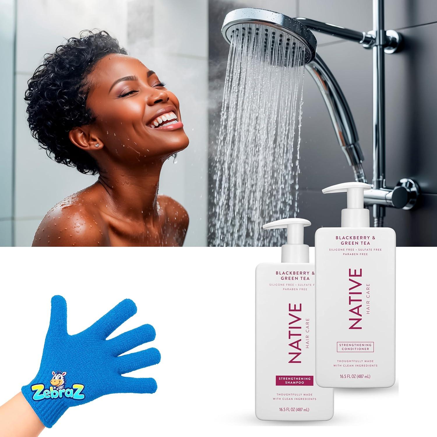 Kit de Champú y Acondicionador ZebraZ - Mora y Té Verde 490ml