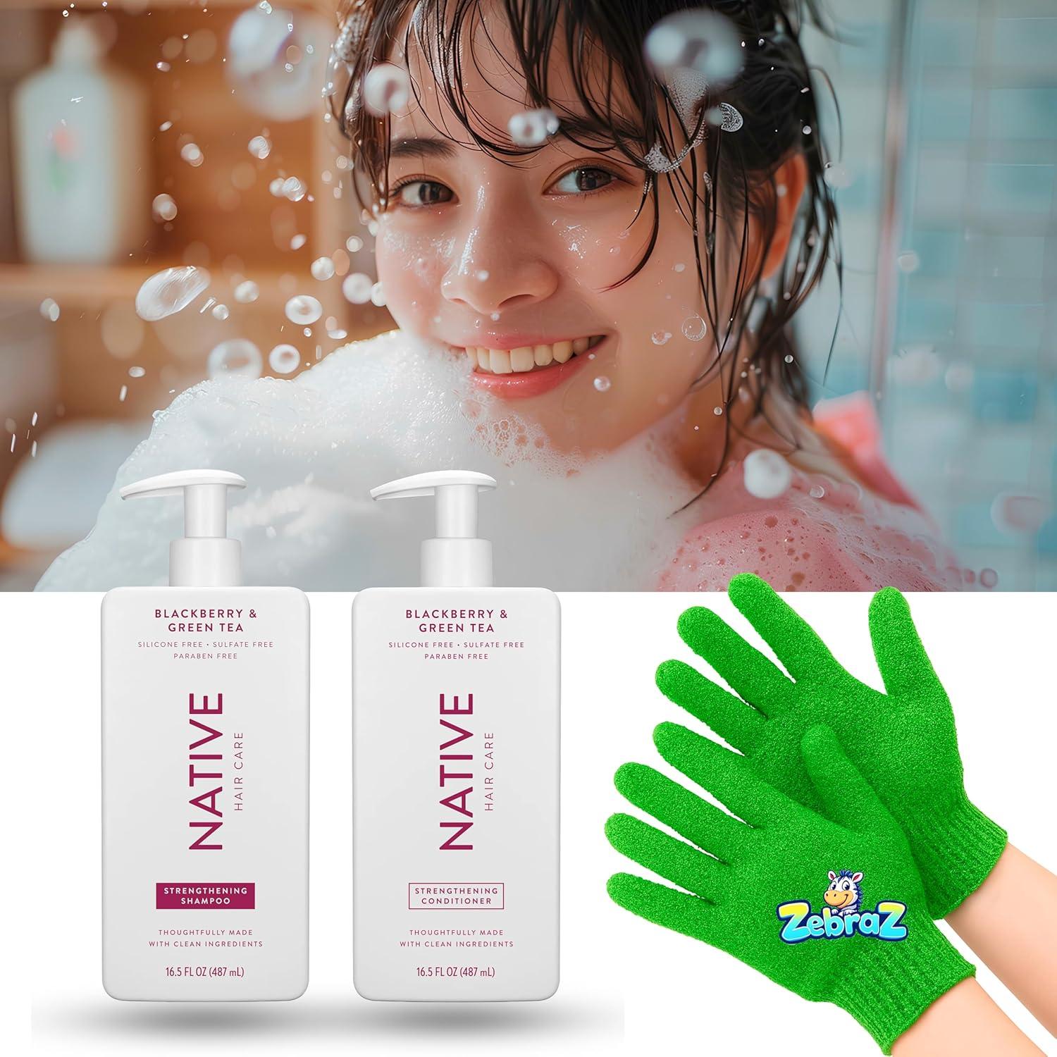 Kit de Champú y Acondicionador ZebraZ - Mora y Té Verde 490ml