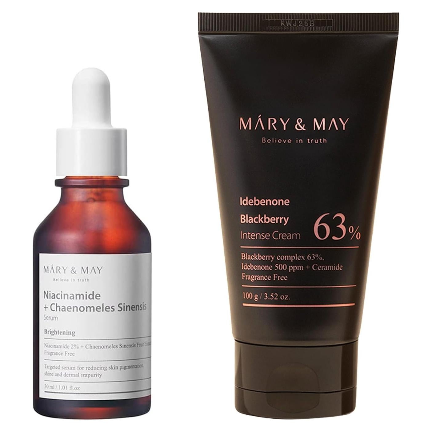 Paquete Suero Facial Niacinamida Mary&May + Crema Hidratante 100g