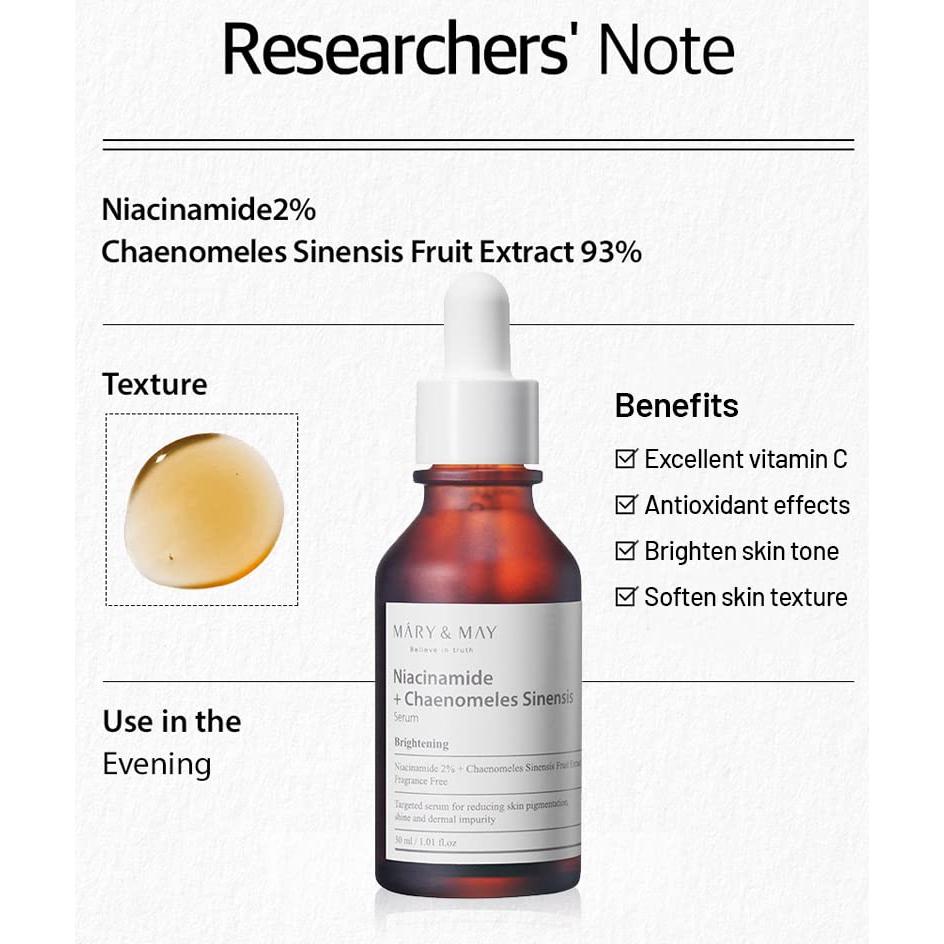 Paquete Suero Facial Niacinamida Mary&May + Crema Hidratante 100g